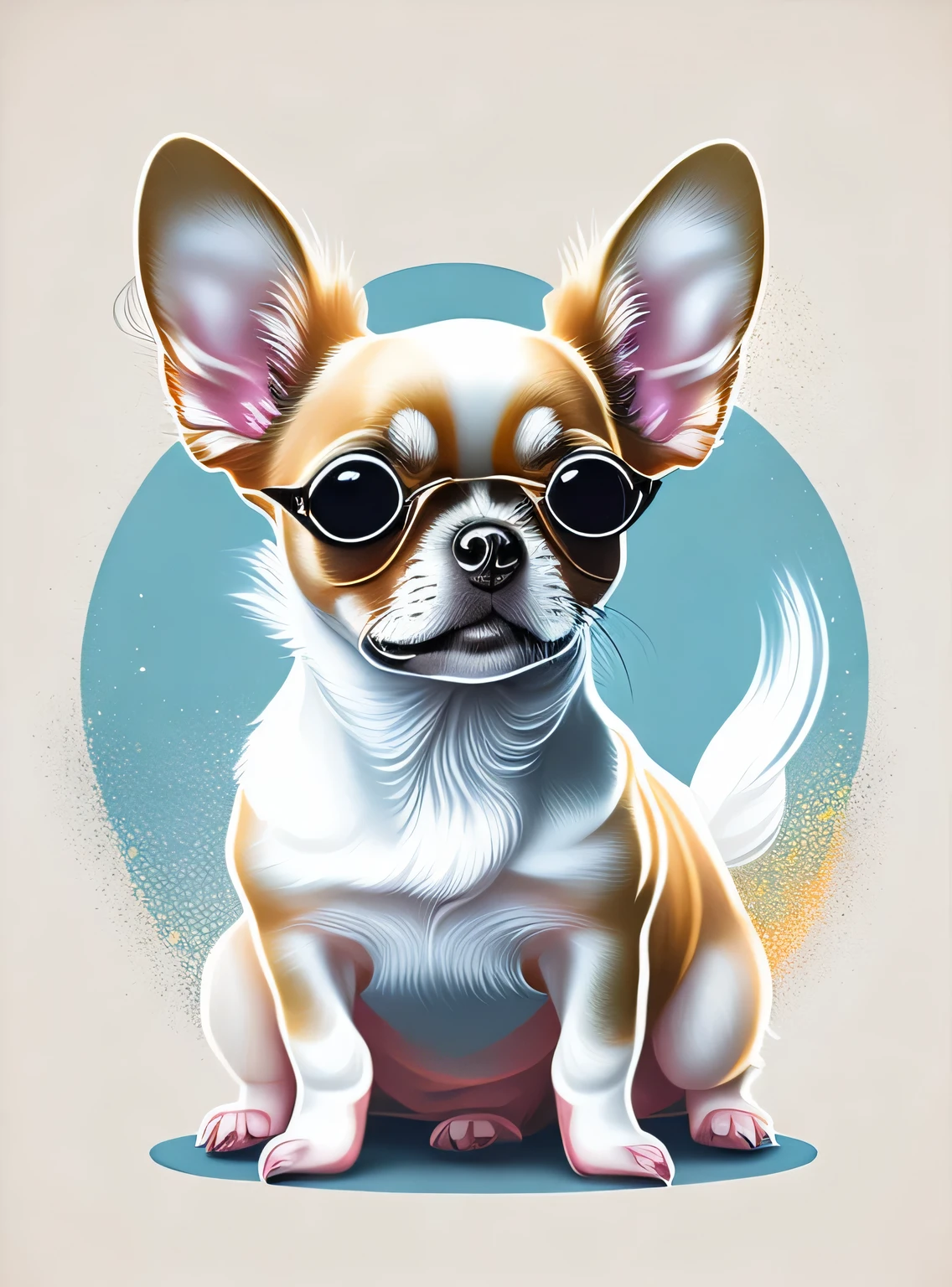 chihuahua, dog, design de camiseta, rzminjourney, arte vetorial, fundo branco