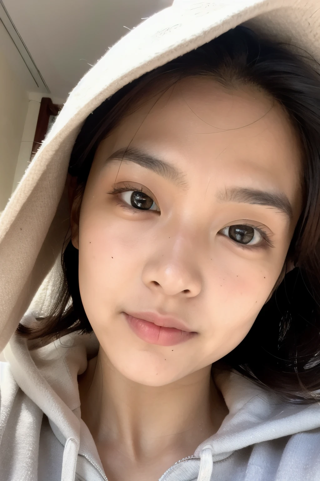 extremely handsome, Amazing, finely detail, half filipino half chinese,cute,beautiful eyes,he's taking a selfie,fair skin and smooth skin,wearing a hoodie