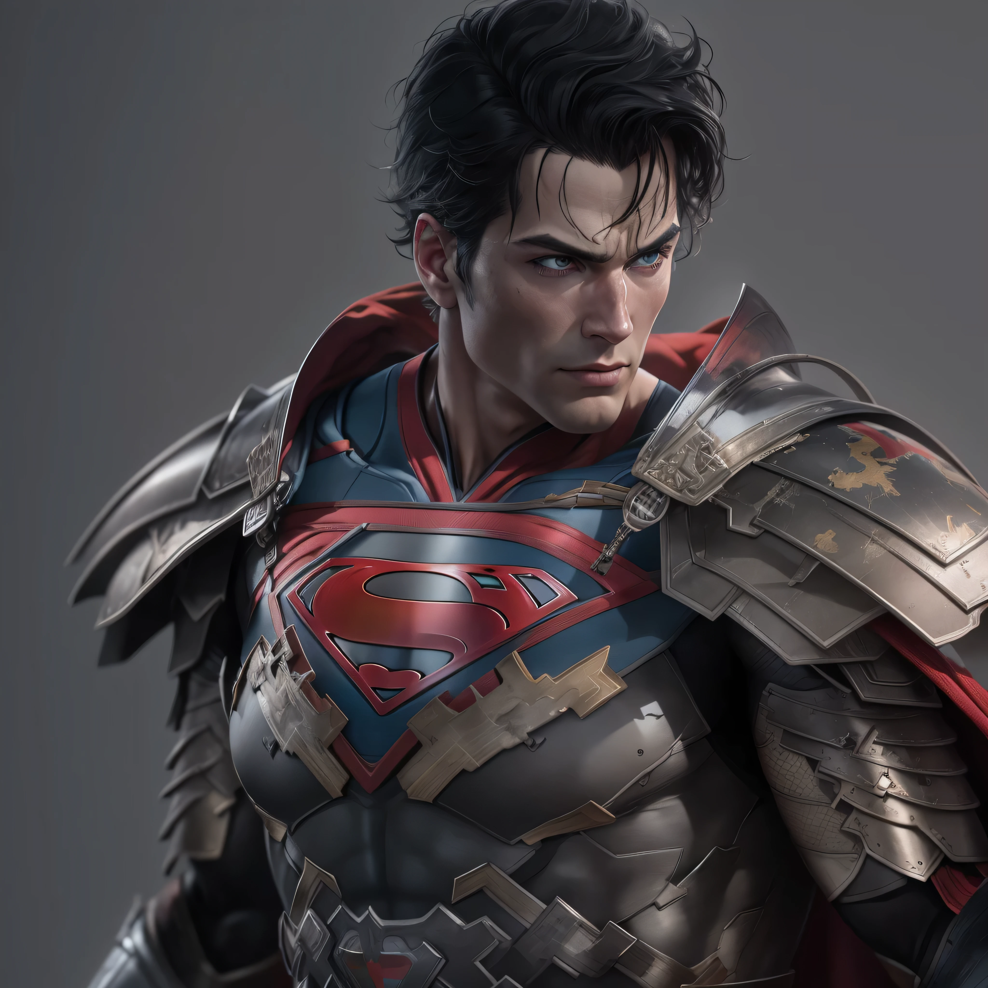Full body image, DC Comics, Superman, samurai armor, photo-realistic, octane render, unreal engine, ultra-realistic