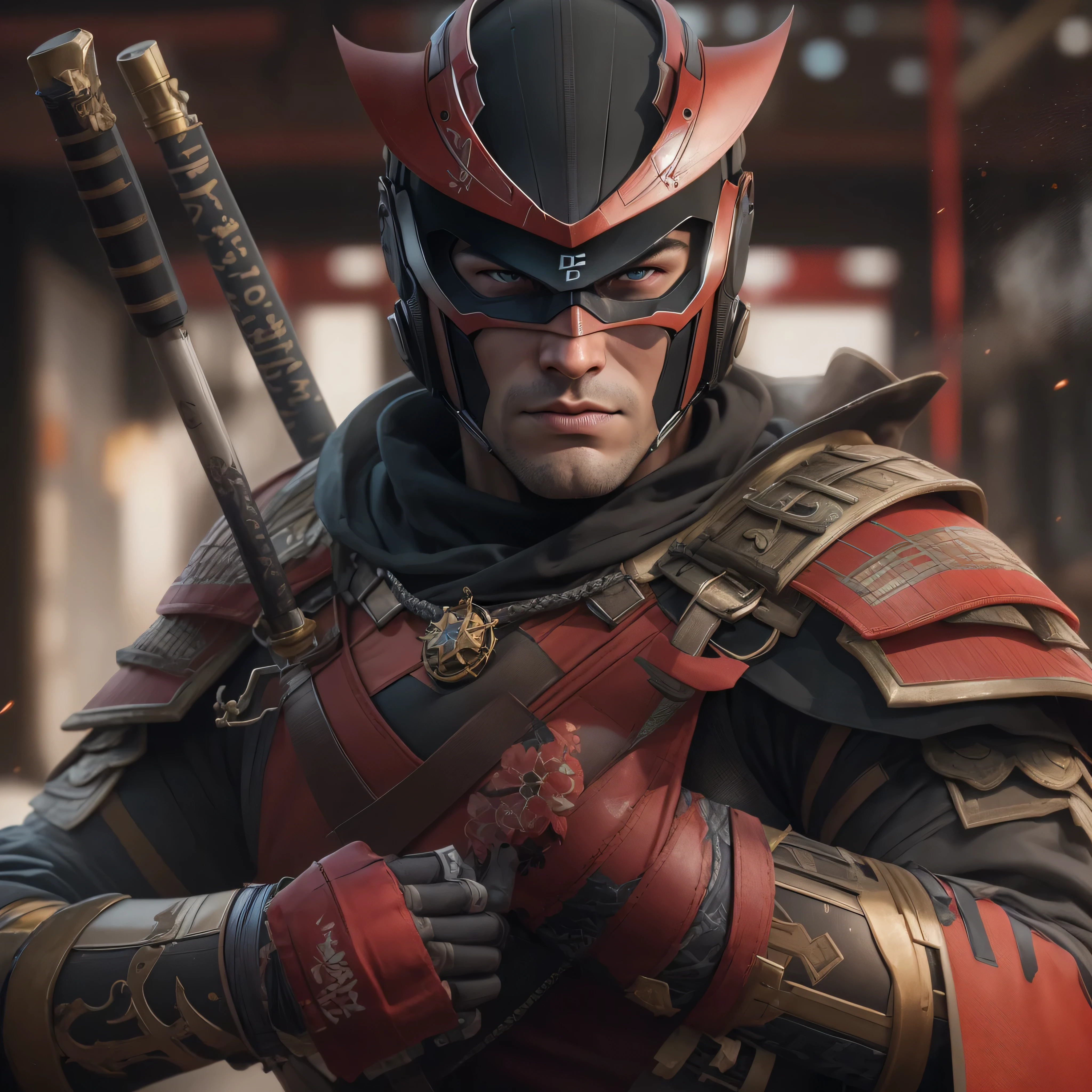 DC comic's, Samurai Robin, the boy wonder, photo-realistic, octane render, unreal engine, ultra-realistic