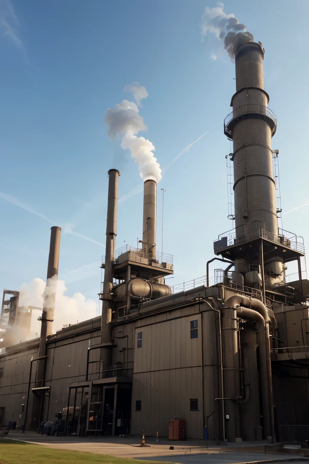 ((masterpiece)) gas coming out of a factory chimney industrial revolution style