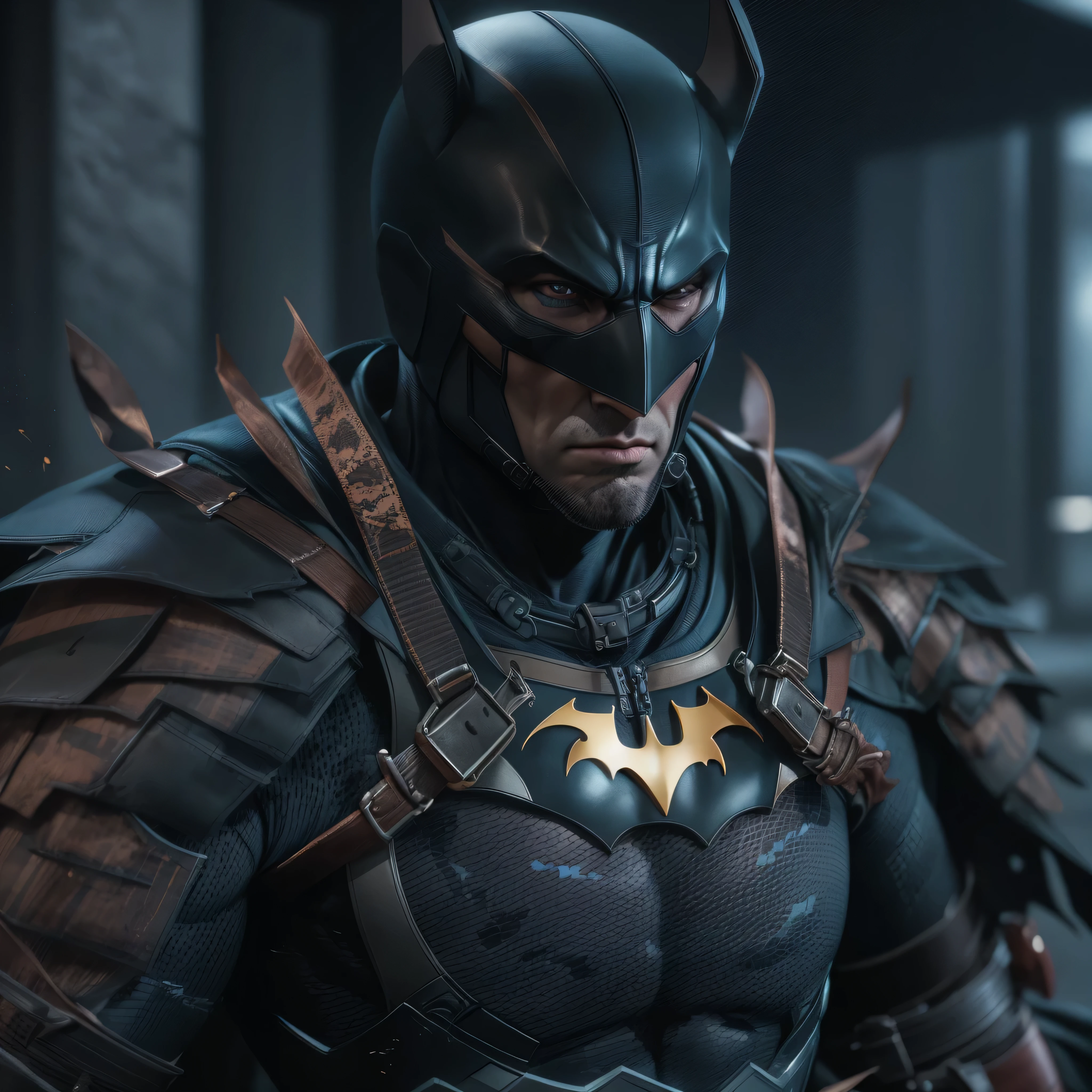 DC comic's, Samurai Batman, photo-realistic, octane render, unreal engine, ultra-realistic