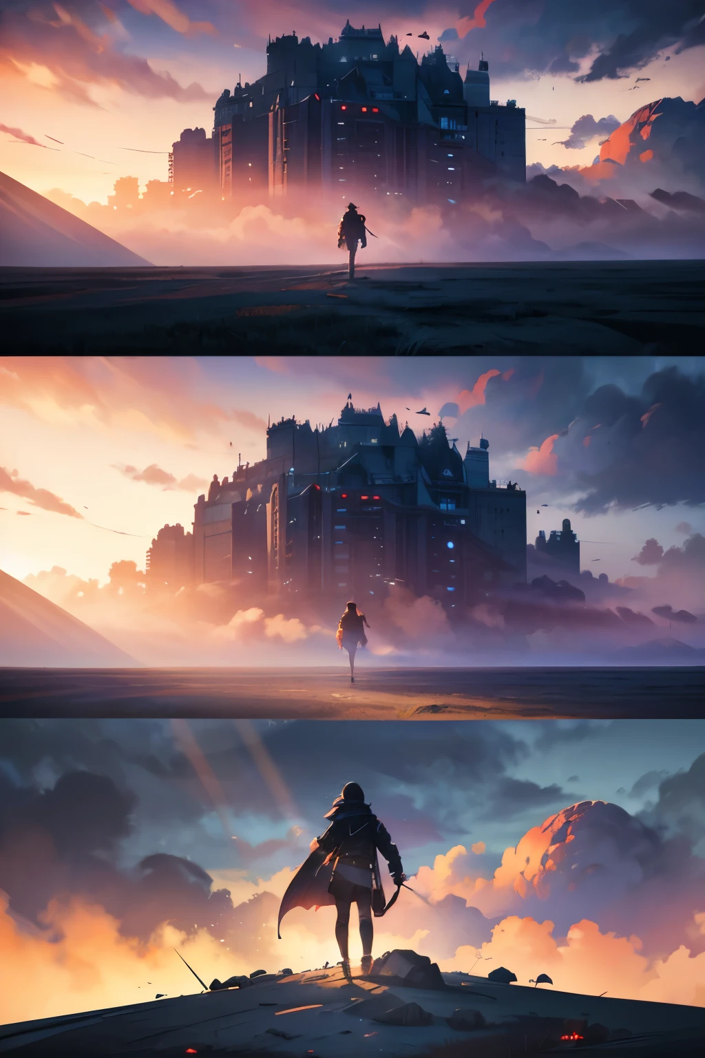 in the style of in the style of volumetric fog, god rays, high contrast, vibrant colors, vivid colors, high saturation, by Greg Rutkowski and Jesper Ejsing and Raymond Swanland and alena aenami, featured on artstation, wide angle, portrait orientation, in a style of GOTHIC