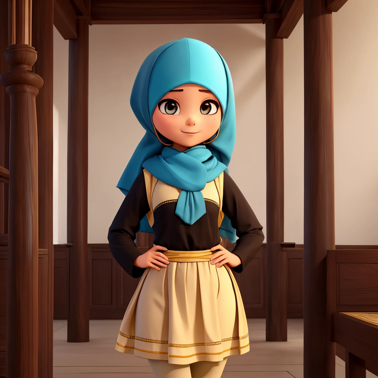 Islamic Beautiful princesse with islamic outfit moroccan