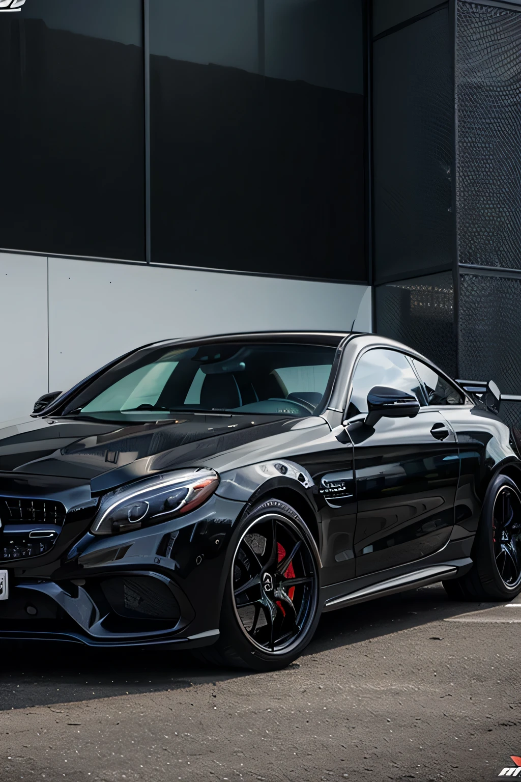 mercedes amg, black chrome paint, brutal amg skin