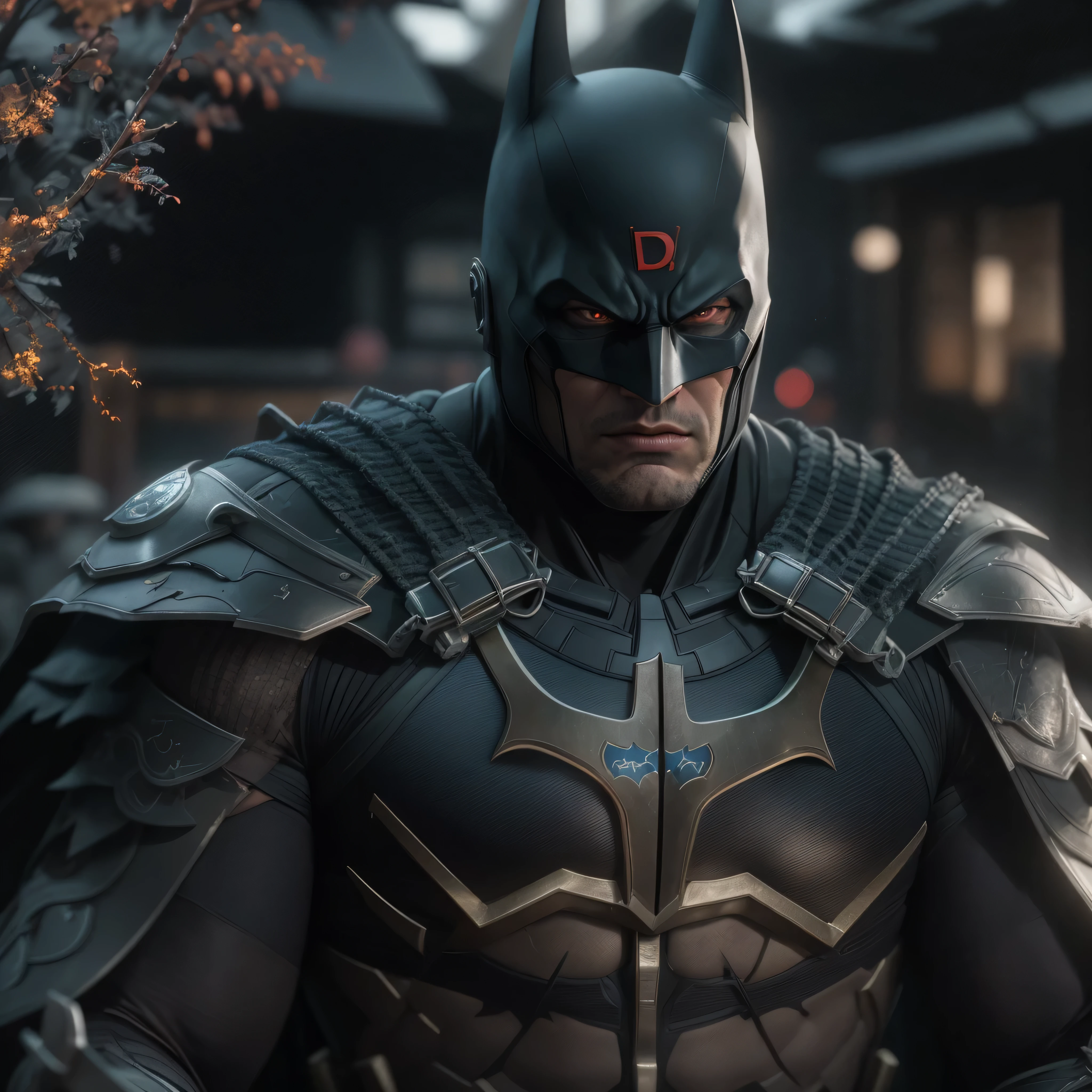 DC comic's, Samurai Batman, photo-realistic, octane render, unreal engine, ultra-realistic