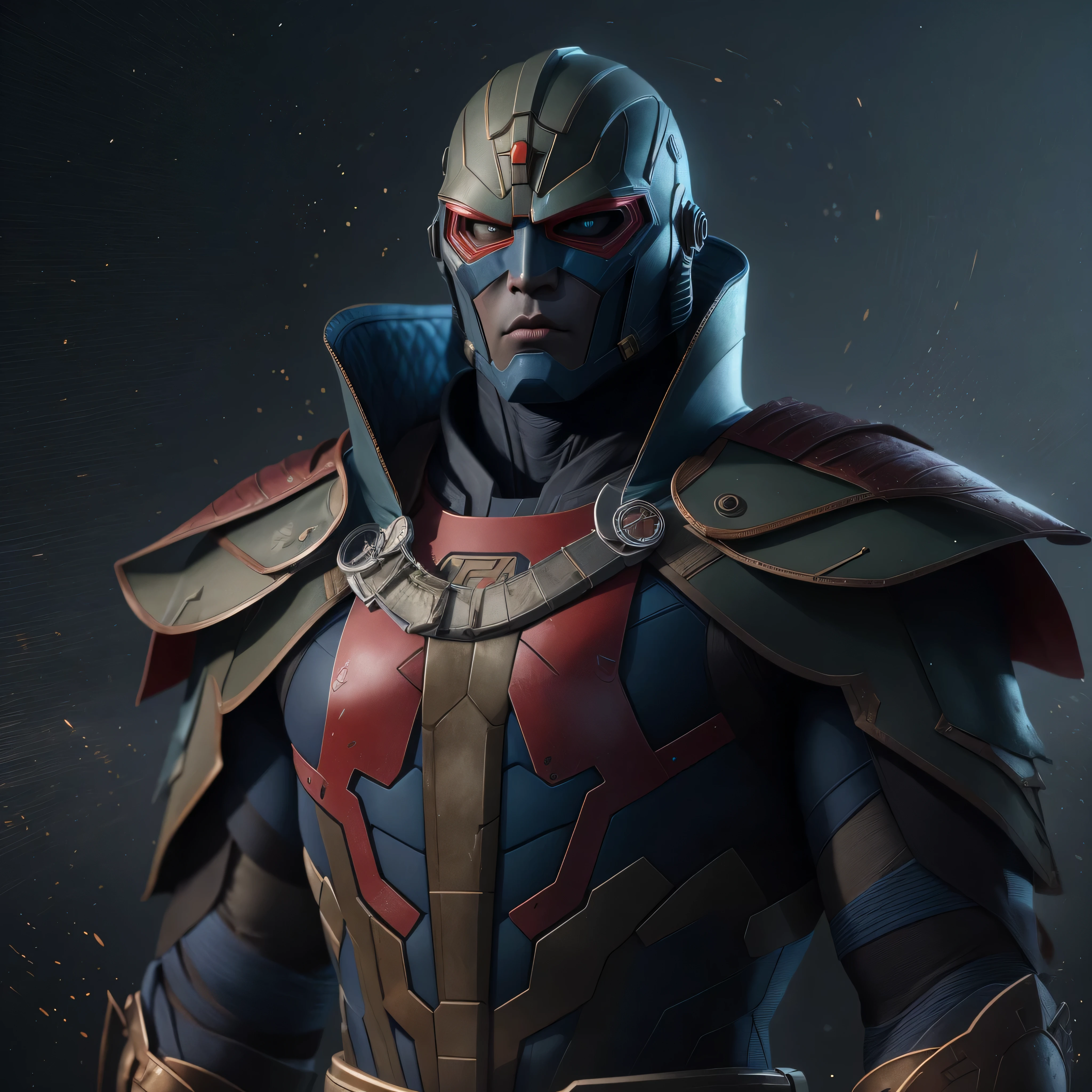 DC comic's, Martian Manhunter, in samurai armor, photo-realistic, octane render, unreal engine, ultra-realistic