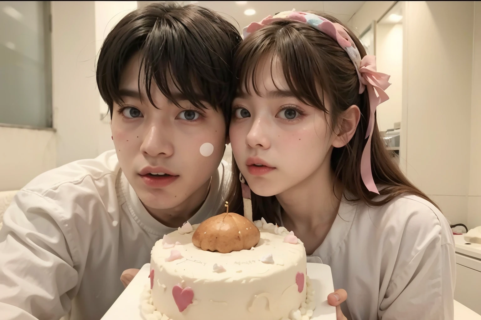 hay dos personas que posan para una foto con un pastel, foto de perfil, Happy Birthday, Jung Jaehyun, Lalisa Manobal, tzuyu de dos veces, bae suzy, jennie rosa negro, kim doyoung, 😭 🤮 💕 🎀, ellos son hermanos, ❤🔥🍄🌪, exclusivo, ✨🕌🌙, imagen de perfil