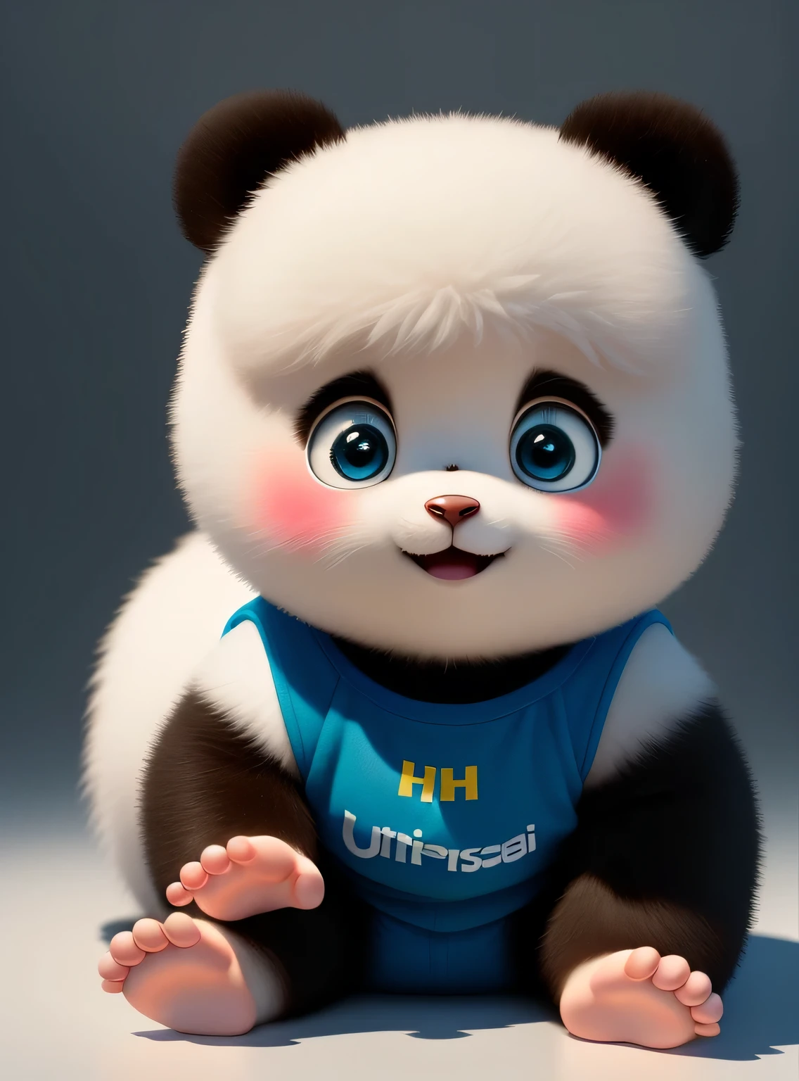 (obra de arte), (melhor qualidade), (ultra-detalhado), (corpo todo:1.2), Super fofo, Baby, Pixar, Baby panda in pajamas, grandes olhos brilhantes, fofinho, sorriso, Delicado e fino, Contos de fadas, incrivelmente alto detalhou, estilo pixar, paleta de cores brilhantes, luz natural, Fundo simples com cor pura, Octane rendering, trends on artstation, maravilhoso, ultra grande angular, 8k, High definition, realista