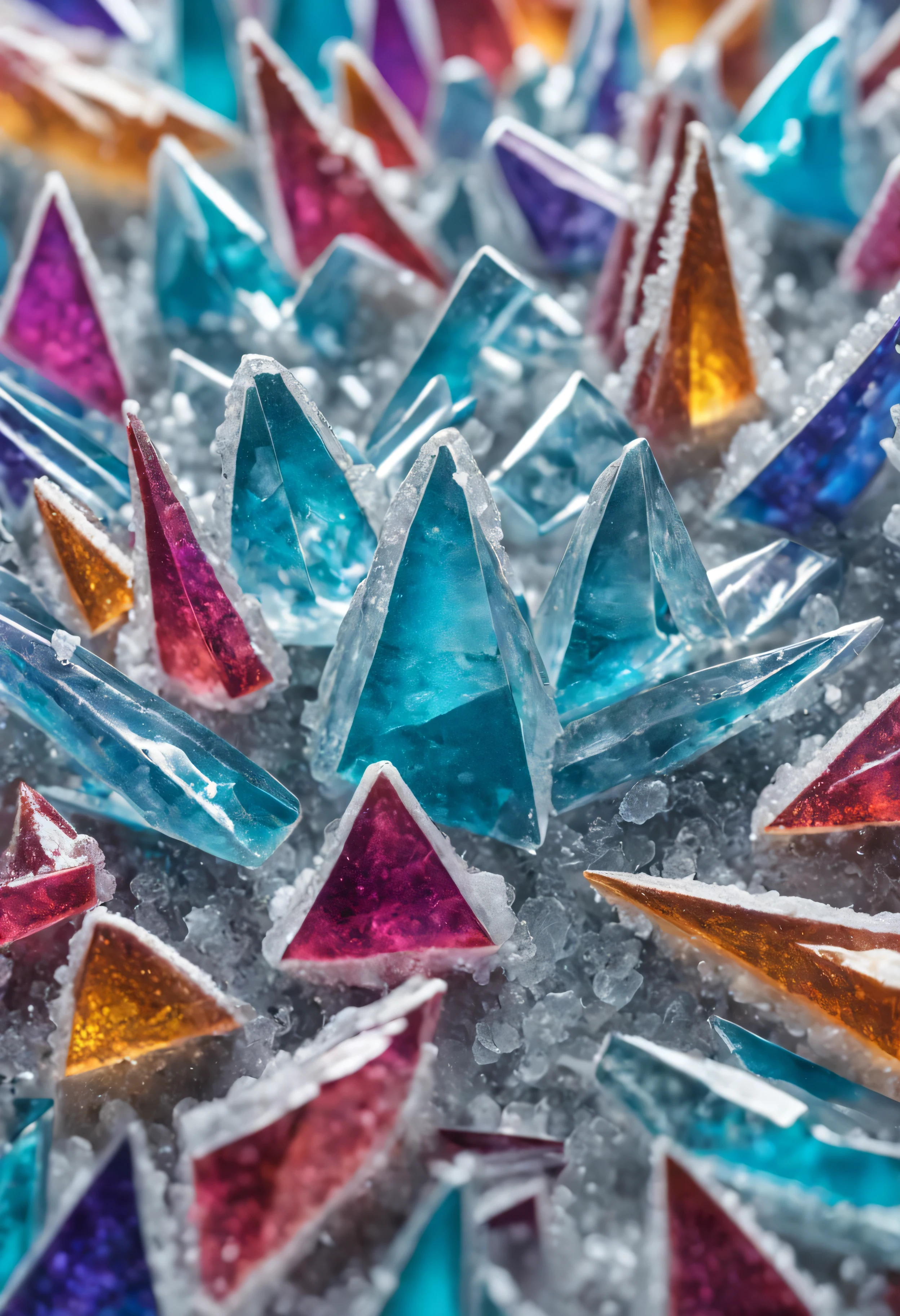 (Absurd:1.3) colorful optical illusion made of shimmering tiny ice shards. || ((More_Detail))