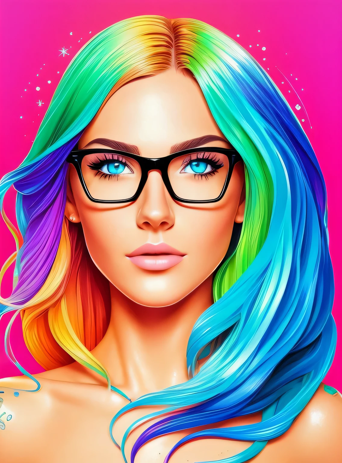 realista, Retrato de corpo inteiro de uma jovem mulher, 20 anos de idade. corpo perfeito, realistic corpo perfeito composition, corpo molhado na chuva, cena da cachoeira. realista belos olhos azuis, cara fria, pele clara, good looking, arte da tatuagem, sexy sexy liquid acrylic outfit, Copos (eyes in the center of Copos), sonhadora luz quente, volumetric light, polpa estilo aventura, dynamic gradients, cores vivas, Illustrations, curvas vetoriais altamente detalhadas, simples, suave and clean, arte vetorial, suave , Design de personagem, cinema, surrealismo, cartazes, collection of masterpieces, lush cores vivas, Entardeceres, Guache molhado. alta qualidade de imagem, Detalhe meticuloso, Trabalho realista perfeito 