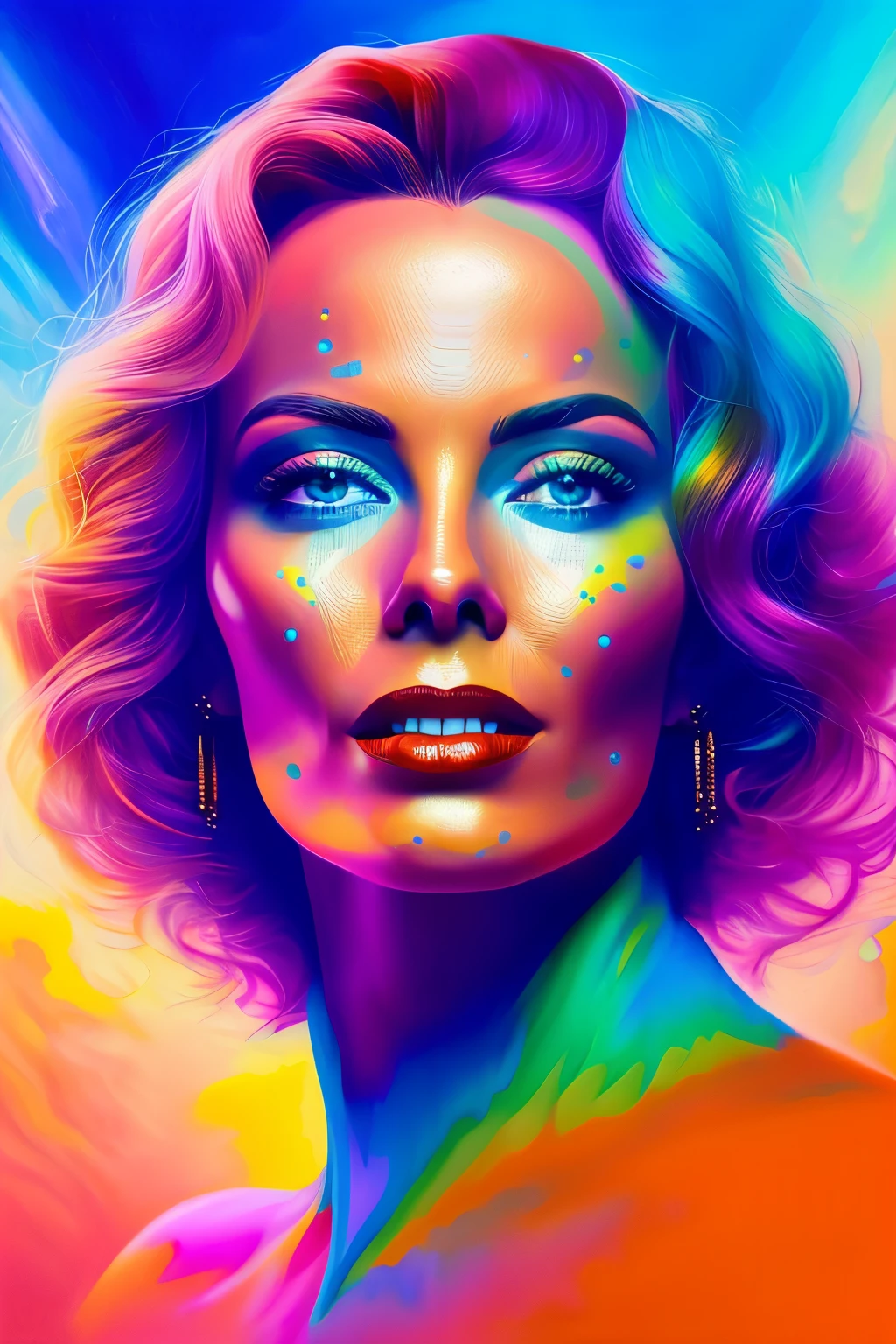 an extremely psychedelic portrait of Kylie Minogue, surreal, lsd, face, detailed, intricate, elegant, lithe, highly detailed, digital painting, artstation, concept art, smooth, sharp focus, illustration