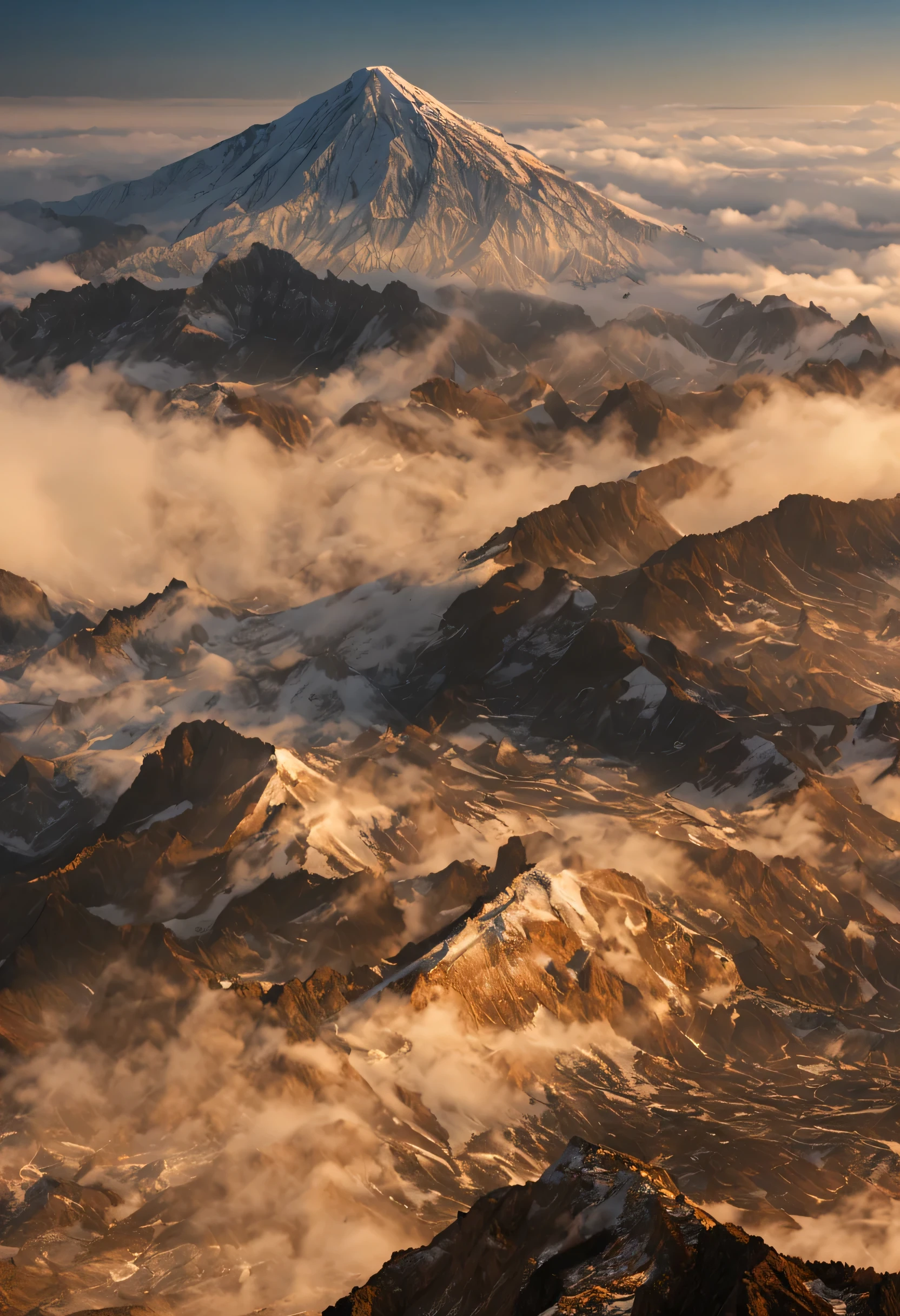 essaim de sauterelles émergeant d'un grand cratère de volcan sombre et enfumé, ces sauterelles couvrent le sol par centaines et volent dans les airs par centaine, ces sauterelles portent des cuirasses comme une armure de fer, les têtes des sauterelles sont décorées de couronnes dorées, ces sauterelles ont des visages humains, ces sauterelles ont des cheveux longs, ces sauterelles ont des dents longues et fortes , les sauterelles ont des ailes puissantes, ces sauterelles ont des queues de scorpion, ambiance crépusculaire, surréalisme, détails élevés, animé, art gothique, Expressionnisme, réalisme, éclairage cinématographique, Rayons divins, grain de film, premier plan flou, Point de fuite, de côté, Perspective atmosphérique , panorama, Chef-d'œuvre, peau texturée, Super détail, 8K, haute qualité