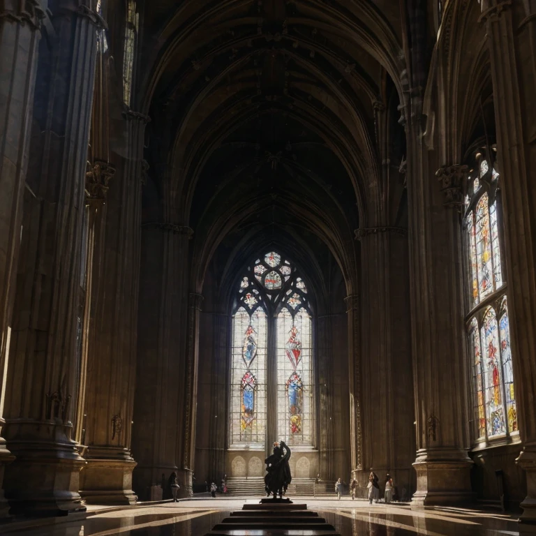(best quality,highres,ultra-detailed),gothic architecture,Nôtre Dame de Paris,cathedral,flying buttresses,rose windows,gargoyles,stained glass,spires,towers,fine details,dramatic lighting,historical landmark,monument,iconic structure,vibrant colors,medieval masterpiece,grandeur,imposing presence,symbol of Paris,arches,breathtaking view,sculptures,tranquil atmosphere,live music,celebration of art and history,sacred space,awe-inspiring,impressive size and scale,rich cultural heritage,fascinating history,majestic façade,romantic ambiance,timeless beauty,architectural marvel,architectural masterpiece.