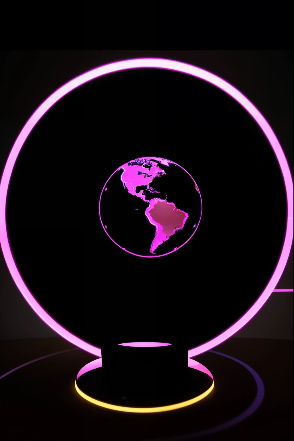 a symbol logo. ,Africa woman globe shaped african pattern ((Ultra long exposure photography)) alta qualidade, altamente detalhada, colorida, beautiful silhouette of neon dots, bela silhueta, electronic devices like a very light gray PC in the background, por yukisakura, altamente detalhado,

