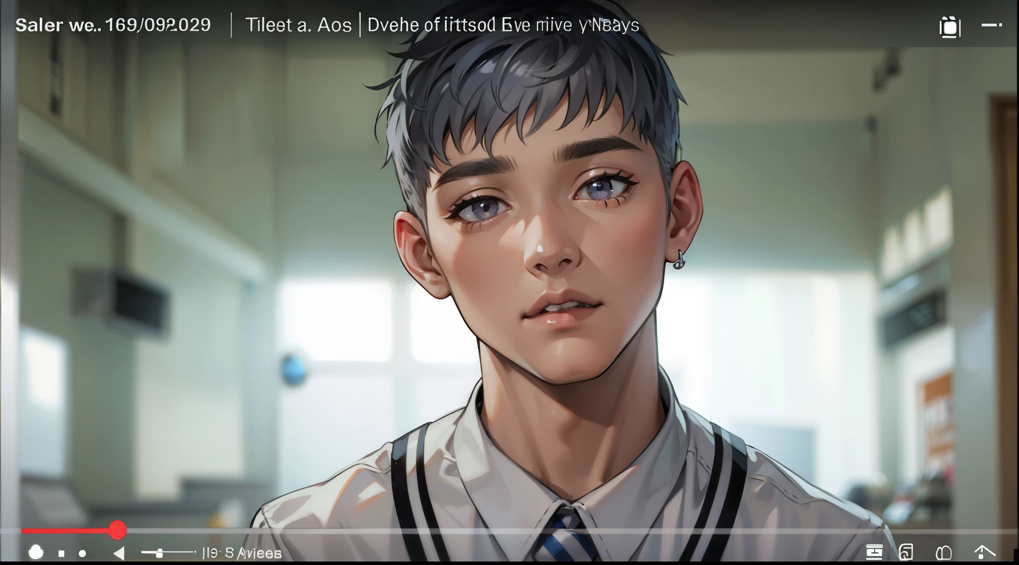 silver hair gray eyes
