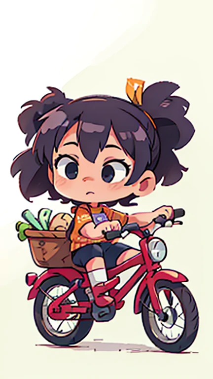 make a girl riding a bike