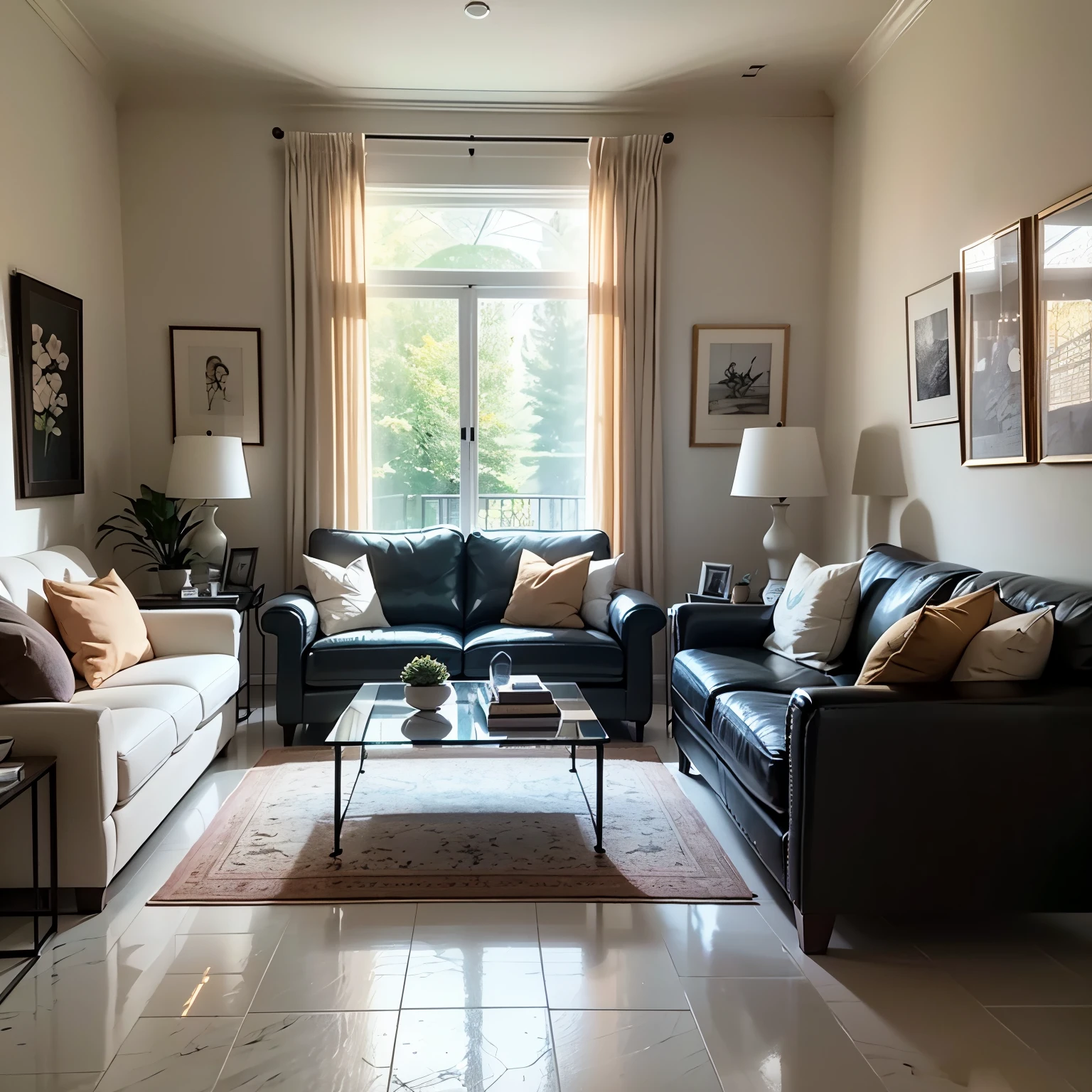 Create a detailed description of a living room of a modern house, where all the details are made of marble. The living room should convey a contemporary and luxurious atmosphere, with marble being the absolute protagonist in the decoration.
Describe the marble details accurately, emphasizing their unique colors, veins, and textures. Highlight the polished and shiny surface of the material, conveying the feeling of sophistication and elegance. Also highlight the durability and strength of marble, which make it a perfect choice to create an exquisite atmosphere in the living room.
When describing the living room, mention how all the elements are made of marble, from the floors and wall coverings to the furniture and accessories. Describe the smooth contours and clean lines of the marble furniture, emphasizing its modern, minimalist aesthetic. Also mention the combination of marble with other high-quality materials such as metal and glass, which add a touch of contemporaneity to the environment.
Capture the readers' attention with the photographic description of the living room with all the details in marble. Describe the angles, framing, and focus of the camera, highlighting the grandeur and beauty of the marble in each element of the room. Use lighting strategically to highlight the details and reflections present in the marble.
Finally, its goal is to convey the feeling of a modern home living room, where every detail is made of marble, creating a luxurious and contemporary atmosphere. Describe it in a way that holds the readers' attention, highlighting its beauty and sophistication. With the combination of detailed description and photography, create a realistic and immersive visual experience, highlighting the grandeur of the marble in the living room.