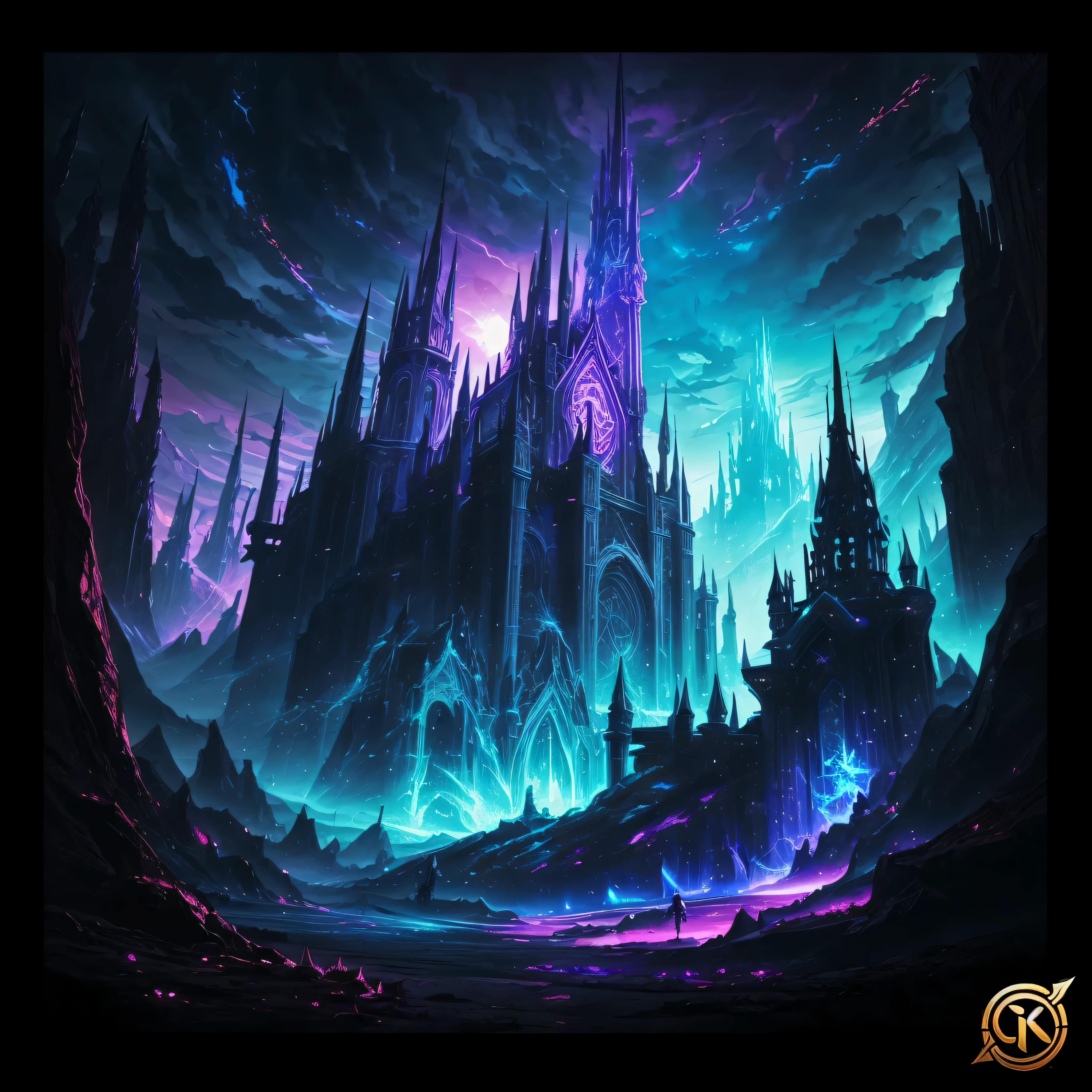 Create a unique and artsy print based on fantasy videogames and animes symbols
