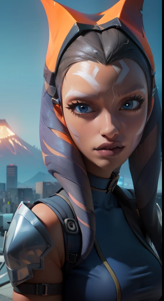 naked tits,(masterpiece, La Best quality, ultra detailed), Associated,naked, (Orange peel:1.2), Blue eyes, draw up, (blue shirt:1.2), thigh armor,(background giant stones volcano colors:1.4),(portrait shot, Upper body), Looking at the viewer,,More detailed 8K.unreal engine:1.4,UHD,La Best quality:1.4, photorealistic:1.4, skin texture:1.4, masterpiece:1.8,masterpiece, Best quality,Object], (detailed facial features:1.3),(Красивые Blue eyes), (Detailed beautiful fingers),(perfect anatomy),sexy pink underwear,(background city Tokyo cyberpunkAI colors:1.4) ,(Associated sexy),Clone Wars Ciudad,