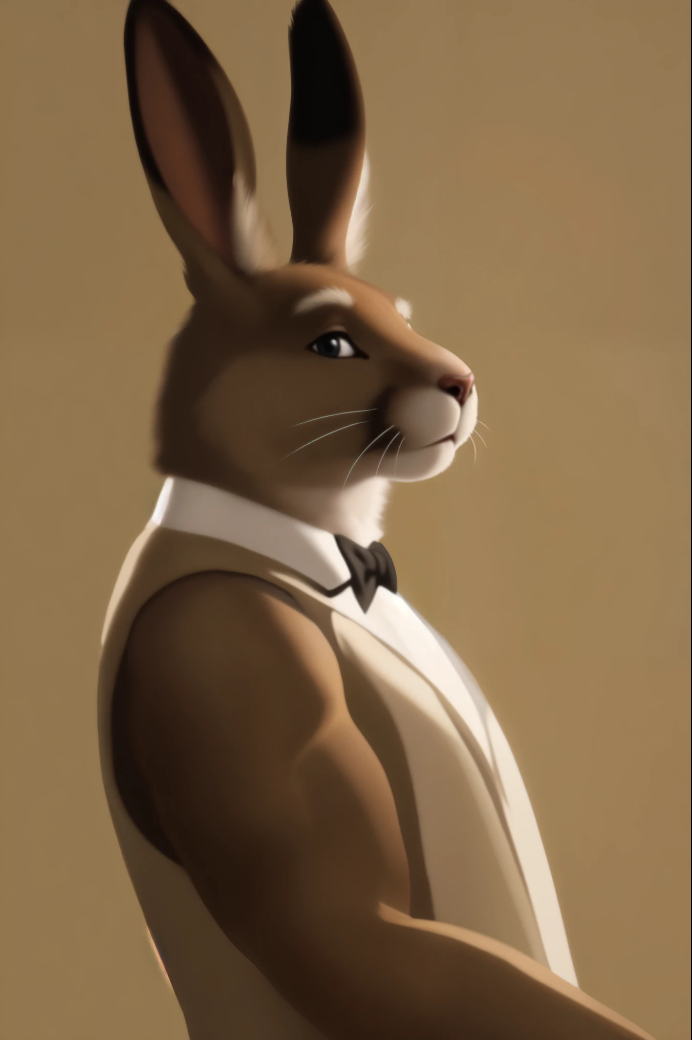 Hare in tuxedo