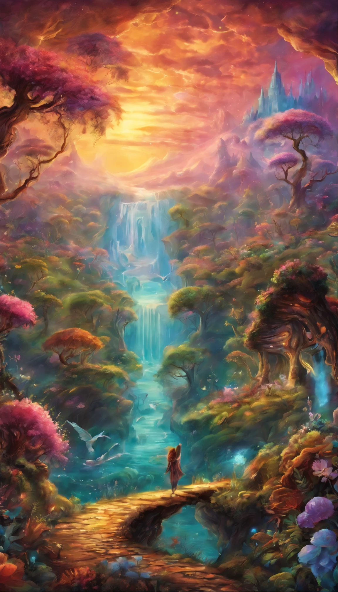 A energia da Terra colapsa,capa de livro, Show the enchanted world scenery, profecia dos mundos, Sabedoria, e o potencial para o aprendizado interestelar. 8k