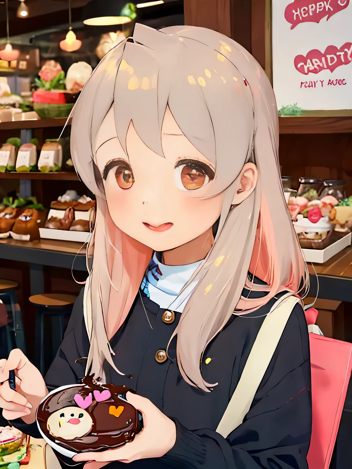 highest quality、High resolution、detailed background、beautiful and detailed face、beautiful and smooth skin、skin texture、professional lighting、Beautiful teenage girl、cute hairstyle、sailor suit、
that is common to make homemade chocolates on Valentine&#39;s Day.。
that&#39;It&#39;s so cute to see them making chocolate with all their heart for their loved ones..。You can collect the ingredients and enjoy making chocolate together..。

Another cute idea is、Organize a chocolate exchange with friends or colleagues。.。
Let&#39;s all bring home-made chocolates、Have fun exchanging and share love and friendship.。

A date with your lover is a special occasion.。Enjoy lunch or dinner at your favorite cafe or restaurant、Watch a romantic movie at the cinema、Let&#39;s have a special time.。

that&#39;It would be nice to prepare a cute surprise present..。
for example, Leave cute letters and small handmade gifts in hidden places.、I would be happy if someone important found me.。.。

that&#39;Valentine&#39;s Day is also a fun situation.&#39;s Day party with friends and family.。
Valentine&#39;s themed game with cute decorations、Prepare elements to liven up the party、Let&#39;s all have fun together, Making sweets etc..。


