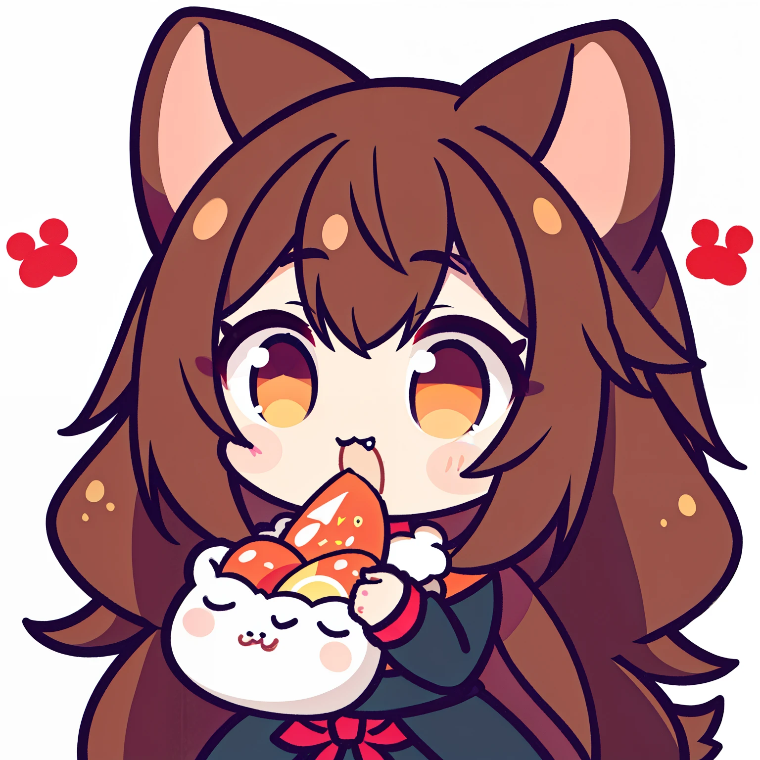 Cute hamster eating
