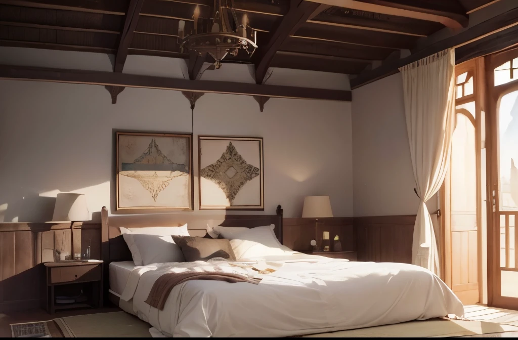 Arabian、Islamic world、middle ages、watercolor、Bedroom、There are no people