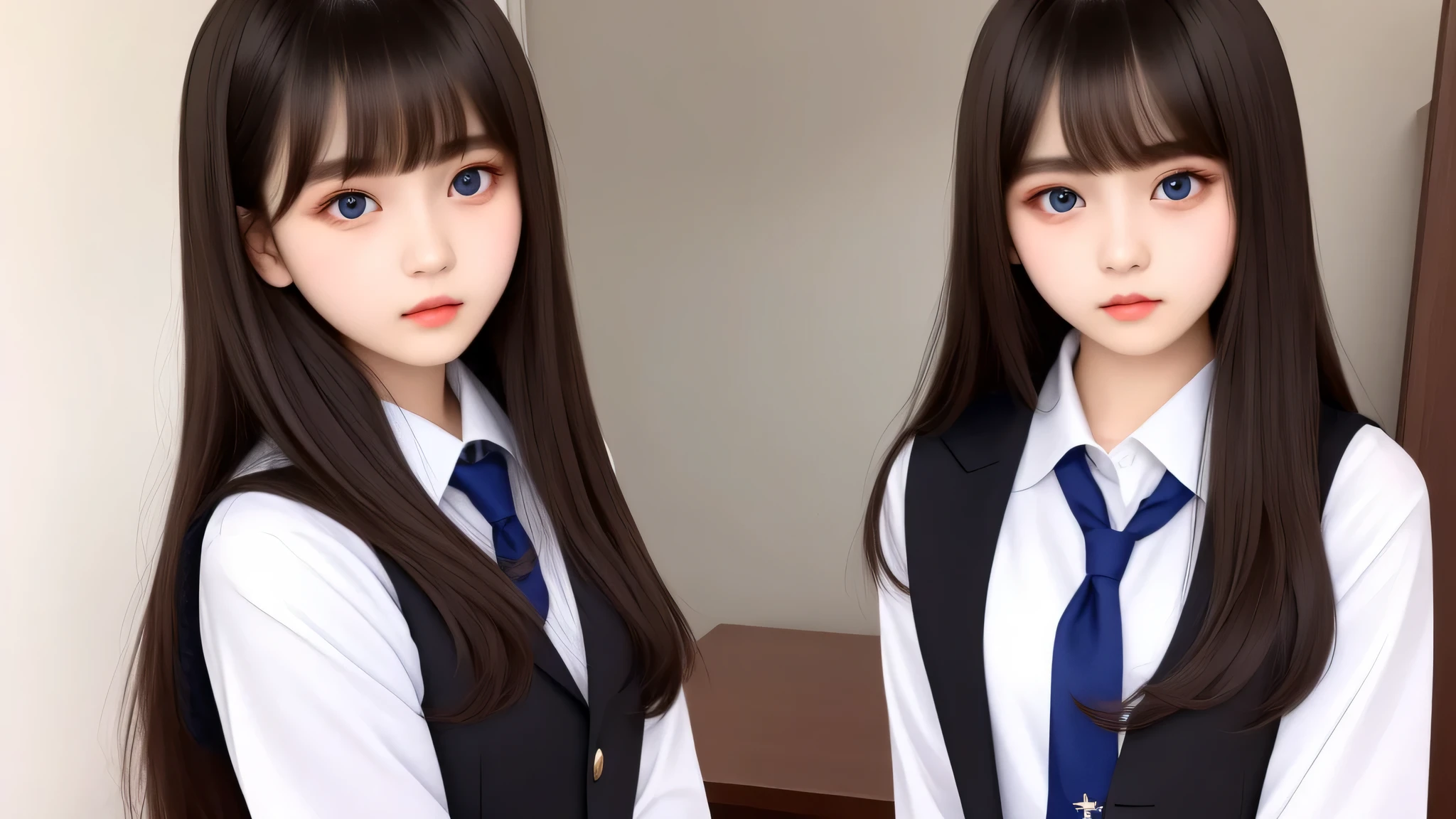 (Assfocus, Through wall, Glory wall pose:1.2), SchoolGirls School uniforms, RedRibbon, PUNIPUNI Radiant PearlSkin with Transparency, no legwear, PriceTags NamePlate . (Character concept art:0.88), Different types of hair colors, (((NOGIZAKA face variations)))  Extremely Detailed very KAWAII face variations, perfect anatomy, Childish CaptivatingGaze Elaborate Pupil with (sparkling highlights:1.2), DoubleEyelids with Detailed[Voluminous LongEyelashes], Small GlossyRedLips with BeautifulDetails, CoquettishTongue, PUNIPUNI RosyCheeks  { (Dynamic Joyful Expressions LifeLike Rendering:1.4) | (:d) }, (large eyes:-1) . (Acutance:0.8) glory_wall (Assfocus)