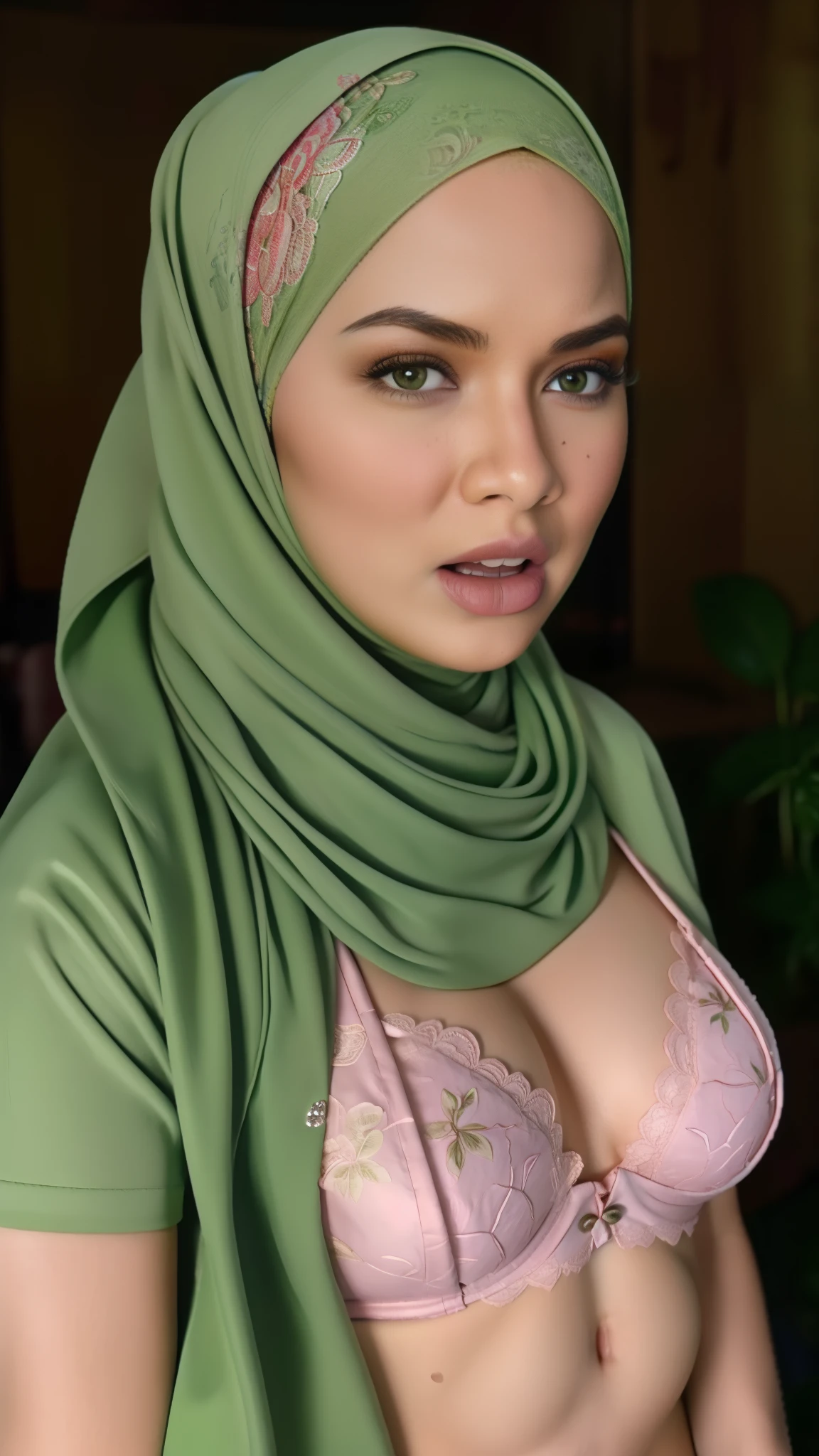 "Tongue", (Anger), (Anger), (Anger), (Anger), "G-String & Thong", "Oki Setiana Dewi", "Spectacles", ("Light Green Hijab Floral pattern Naked"), Chubby Wearing "Lace Floral Pattern Bra" & Short Hairy Pussy, "Facial expression in anger", "Light Green", "Light Green Lips", "Bokeh" My ass is huge Being in the forest, "Very angry facial reaction", (Heavy Huge Breasts Tits)