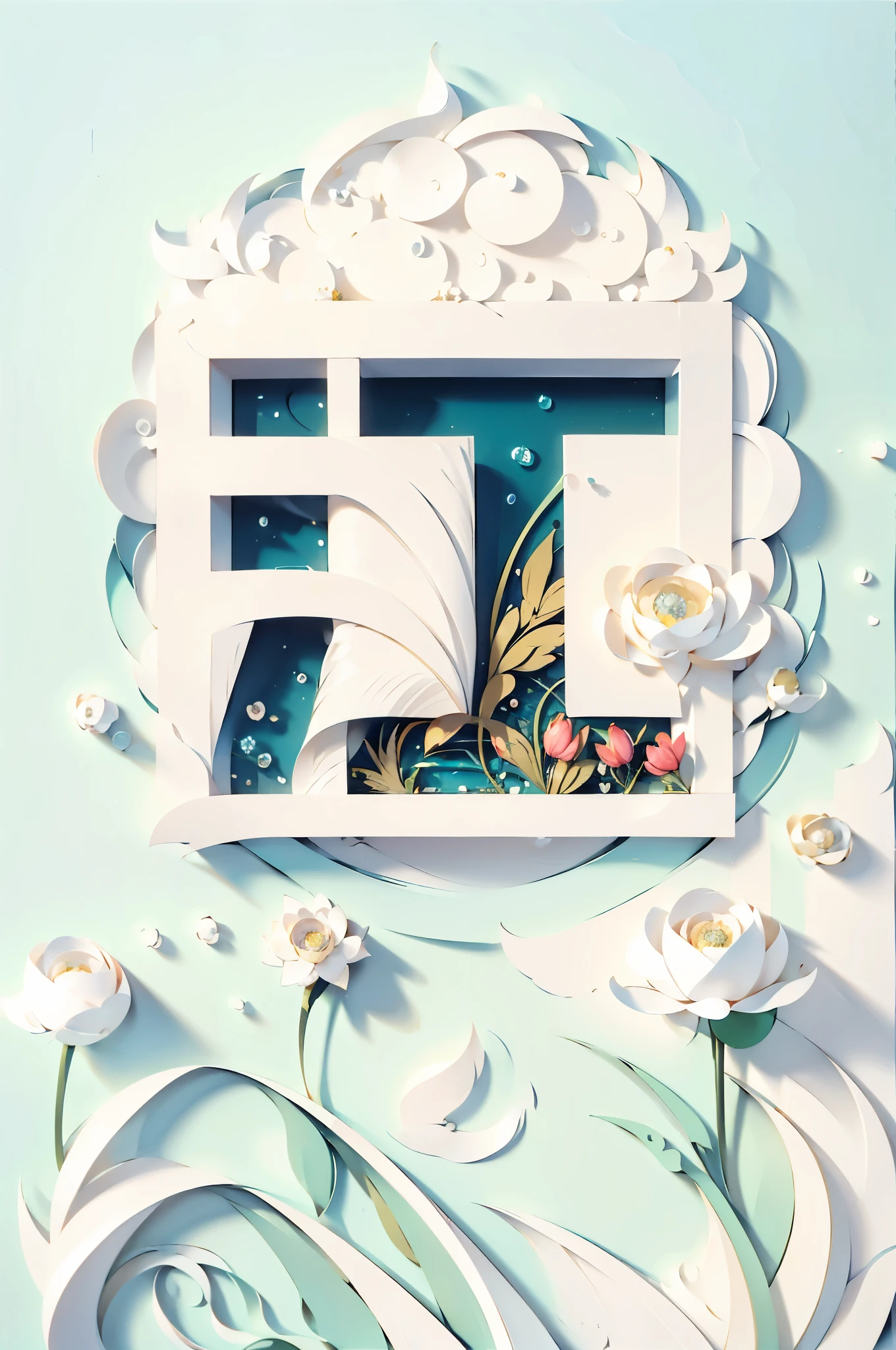 (number art,paper cut:1.2),Mountains, trees, rivers,flowers,lotus flower, (Oriental elements, Chinese colors, senior color matching), (3d sculpture,rendering by octane,volumettic light,Natural soft light,), (super delicate:1.2, lose focus:1.2, extremely colorful, Cinematic Lighting, Chiaroscuro,Ray Tracing), Masterpiece, super rich,super detailed,8k