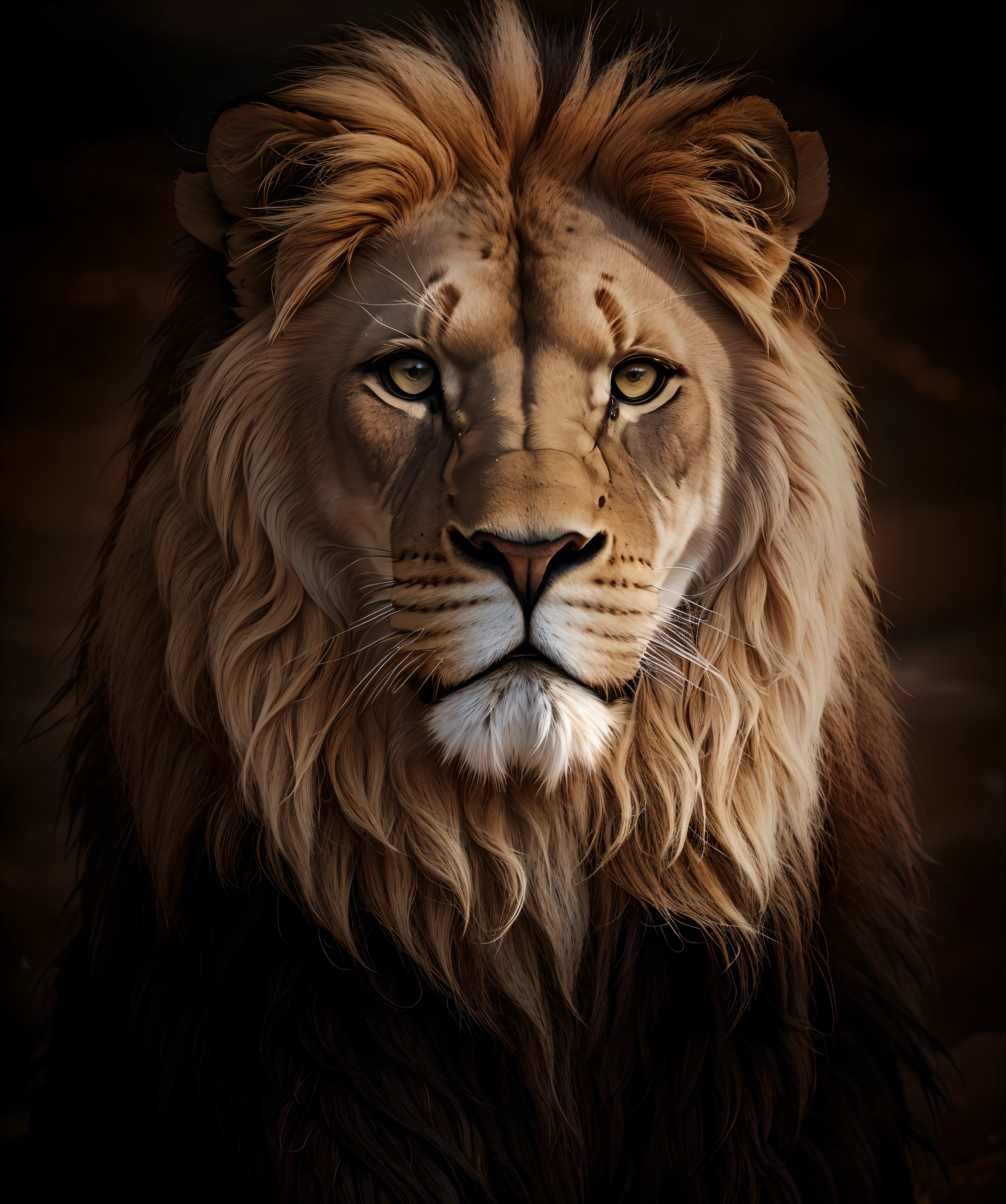Lion, leone, King, naturais, Natureza, Natureza, Linda, renderizado, fotorrealista, UltraHD, 4k, texturasdetalhadas, thunders, sombras detalhadas, cores detalhadas, por do sol, sol se pondo, Sunset, Natureza Linda, fundo preto, por do sol, contraste detalhado, contraste realista, high resolution, cores detalhadas,