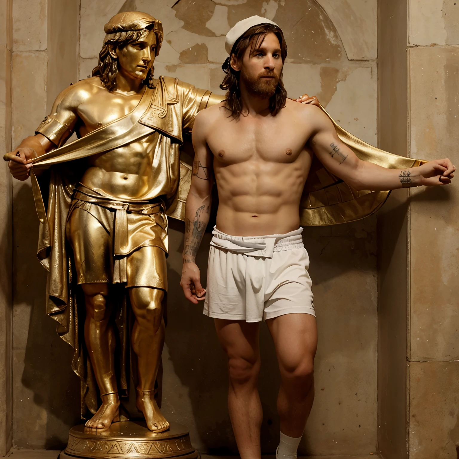 Messi as Greek god 