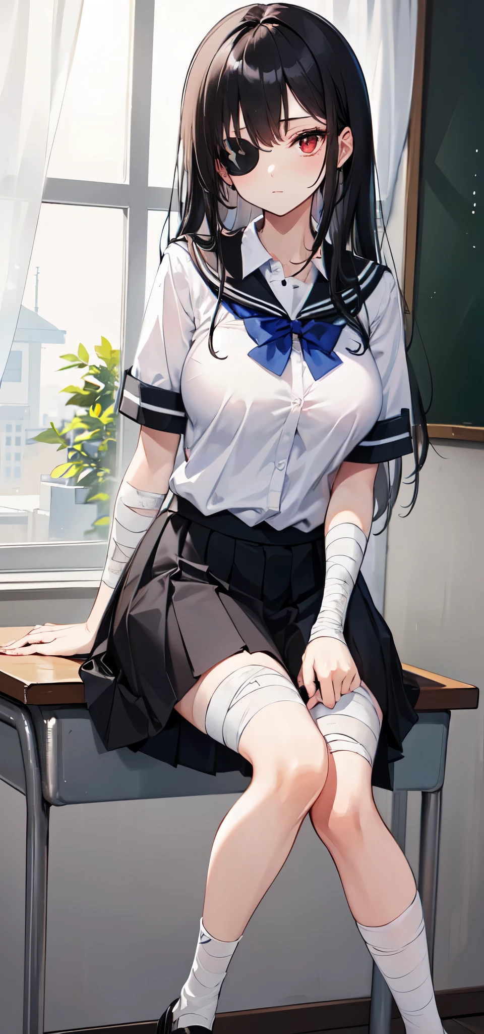 (Highest quality), (masterpiece), 1080P, High resolution, 4K, 8k, Thigh straps, Shooting from directly below, The woman on top of me, Nipples, 白いSweat, Covered , Sweat, Woman looking down, Micro Bikini, Skirt swimsuit, Thigh-high socks, To achieve this, 16 years old, Small breasts, whole body, Black leather shoes, Braided hair, Inner Color, Embarrassed face, Short black hair, bracelet, Bedroom,celestial body_Vest
