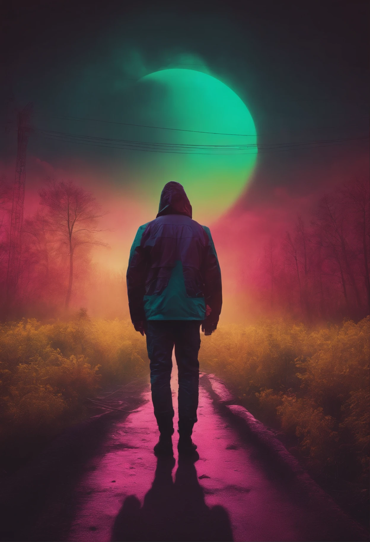 Stalker shadow of Chernobyl stalker 80s synthwave style