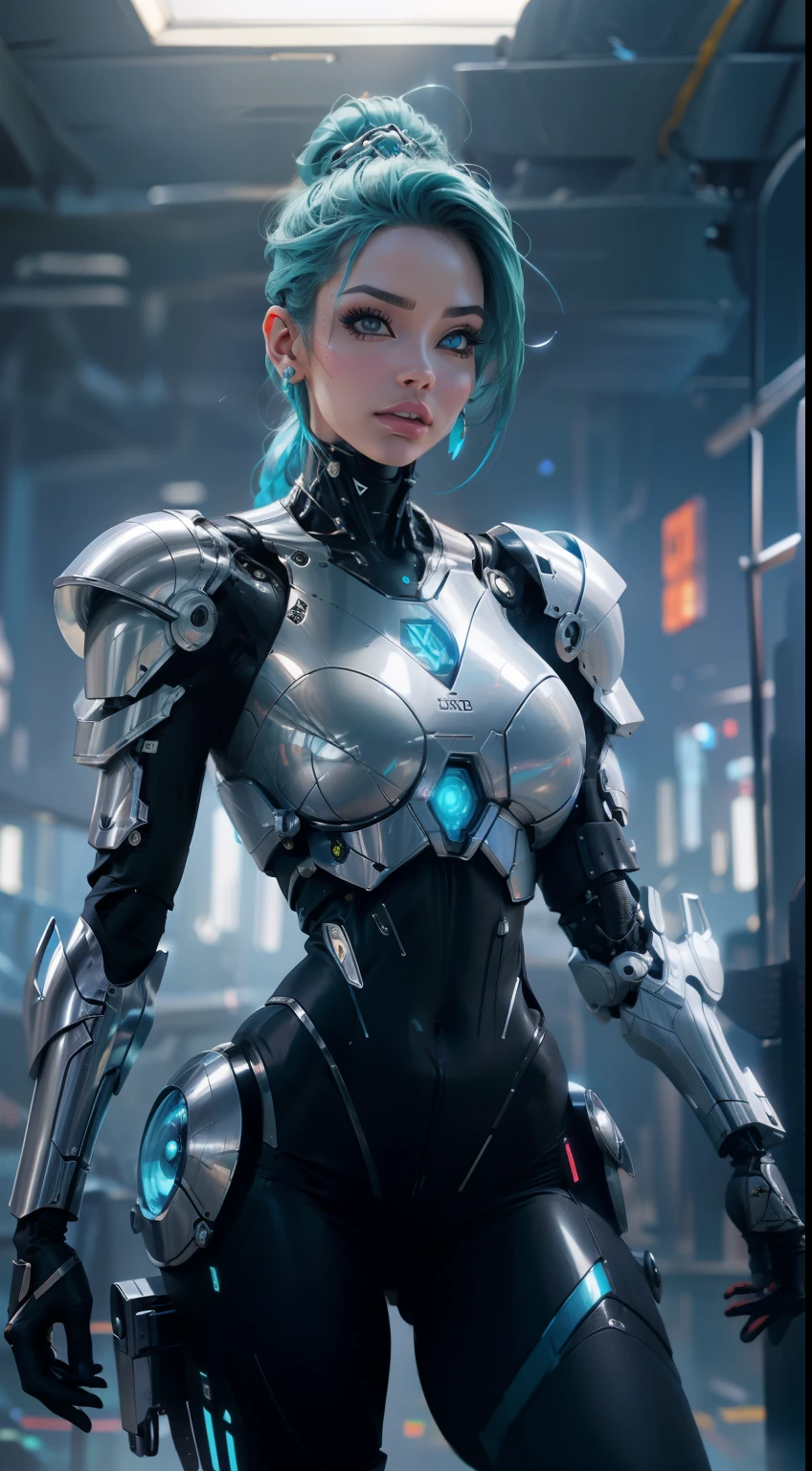 Arafed Mujer con un traje futurista posando para una foto, en armadura futurista blanca, girl in mecha cyber armor, Renderizado del motor irreal + una diosa, Armadura cyborg de porcelana, Armadura blanca brillante, cuerpo cyborg ginoide, Hermosa y atractiva cyborg fe******, Diferentes cibertrajes, Hermosa cyborg hembra, Hermosa chica blanca cyborg, Con armadura futurista, Perfecto cyborg hembra