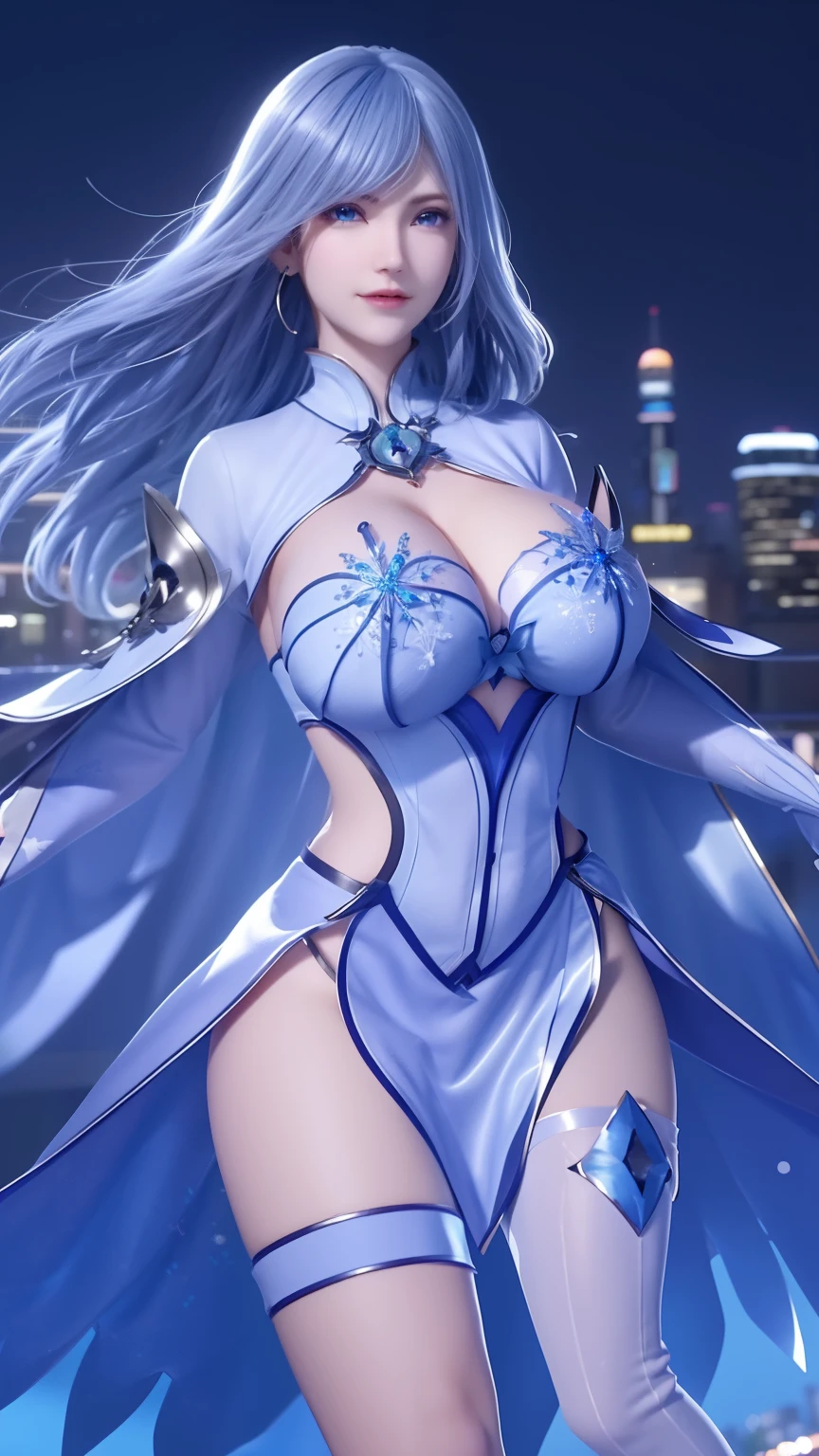 1 girl,aldult, cityscape, night,looking at the audience, blue eyes,short skirt,Medium-long gray hair, blue hair,cape, white pantyhose,snowflake, flowery, jewelry, gem,shining, thigh strap,huge 、huge breasts,4K screen,Dance,exposing her breasts、breasts on display,huge胸部,huge乳房,Show breasts,Show breasts,exposing her chest,,exposing her breasts、breasts on display,huge胸部,huge乳房,Show breasts,Show breasts,exposing her chest,,exposing her breasts、breasts on display,huge胸部,huge乳房,Show breasts,Show breasts,exposing her chest,,exposing her breasts、breasts on display,huge胸部,huge乳房,Show breasts,Show breasts,exposing her chest,