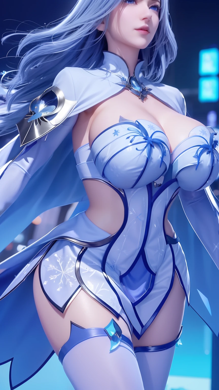 1 girl,aldult, cityscape, night,looking at the audience, blue eyes,short skirt,Medium-long gray hair, blue hair,cape, white pantyhose,snowflake, flowery, jewelry, gem,shining, thigh strap,huge 、huge breasts,4K screen,Dance,exposing her breasts、breasts on display,huge胸部,huge乳房,Show breasts,Show breasts,exposing her chest,,exposing her breasts、breasts on display,huge胸部,huge乳房,Show breasts,Show breasts,exposing her chest,,exposing her breasts、breasts on display,huge胸部,huge乳房,Show breasts,Show breasts,exposing her chest,,exposing her breasts、breasts on display,huge胸部,huge乳房,Show breasts,Show breasts,exposing her chest,