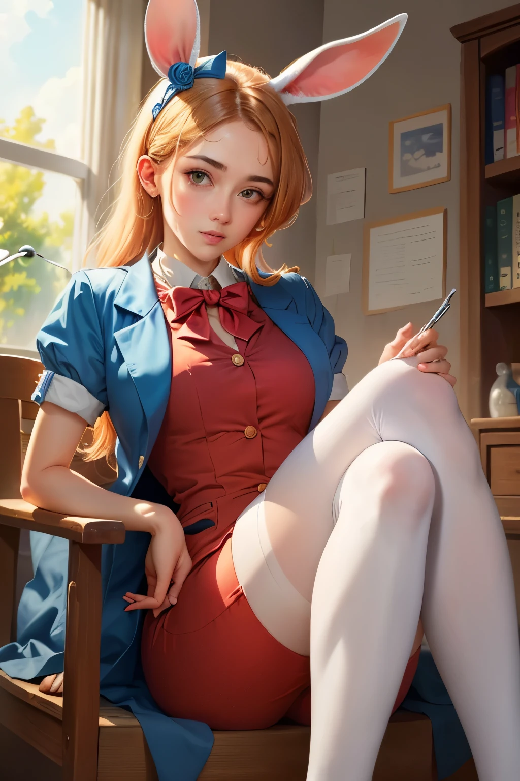 ((best quality)), ((masterpiece)), (detailed), Doctor Rabbit,patient,cure disease,2d,Cartoon
