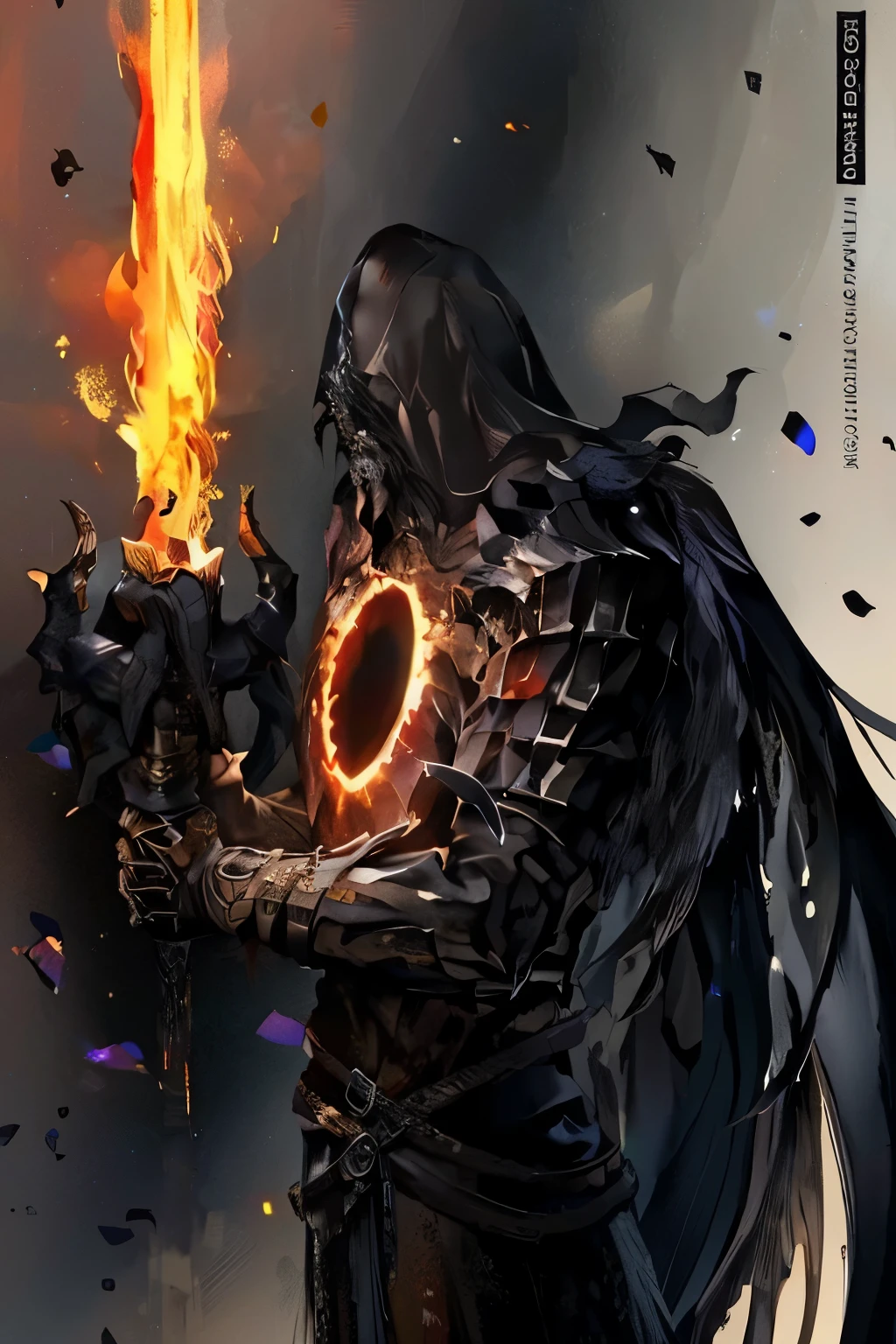 a close up of a person holding a fire in their hand, the dark lord sauron, amazing d & d dark sun art, lord of cinder, dark souls art style, dark souls art, darksiders art style, in style of dark souls 3, darksiders style, dark souls style, dark souls inspired, dark soul concept, dark souls knight