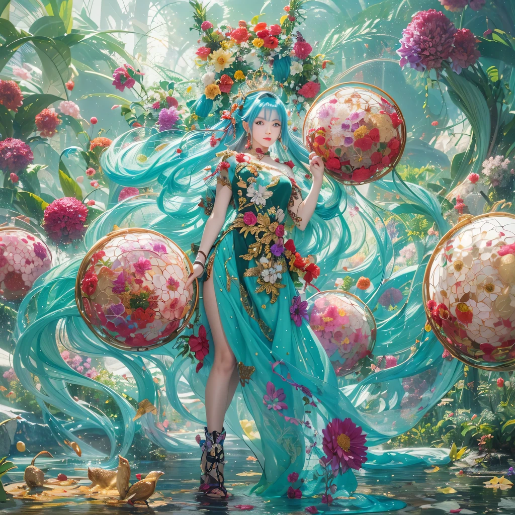 red blue colors，enamel，agate，A flesh-colored world，Blood Blue Maiden 32k（masterpiece，HD，Aoyama Pond，超HD，32k）long flowing bright blue hair，blood pool，Ziddink， a color，grumpy （After greeting）， （Linen scarf）， fighting stance， looking at the ground， long white hair， Floating bright blue， Fire cloud gold headdress， Chinese long-sleeved gold silk burgundy garment， （Abstract metaverse splash：1.2）， White background，Peony flower vitality protector（realistically：1.4），bright purple hair，Smoke on the road，The background is very pure， high resolution， detail， RAW photos， Sharp Re， Nikon D850 film photo by Jefferies Lee 4 Kodak Portra 400 camera F1.6 guns, colorful, Ultra-realistic and vivid textures, dramatic lighting, Unreal Engine Art Station Trend, Sinest 800，一个有着long flowing bright blue hair的女孩，huge colorful bubbles