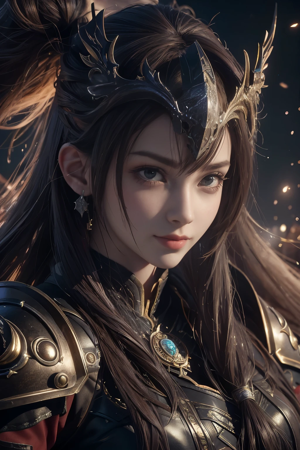 Game art，The best picture quality，Highest resolution，8K，(A bust photograph)，(Portrait)，(Head close-up:1.5)，(Rule of thirds)，Unreal Engine 5 rendering works， (The Girl of the Future)，(Female Warrior)， 
20岁少女，((Hunter))，An eye rich in detail，(Big breasts)，优雅高贵，冷漠，勇敢的，
（Medieval-style fur combat clothing，Glowing magic lines，Fur clothing with rich details），Medieval Lady Knight，Medieval ranger，
拍照姿势，简单背景，Movie lights，Ray tracing，Game CG，((3D Unreal Engine))，oc渲染反射纹