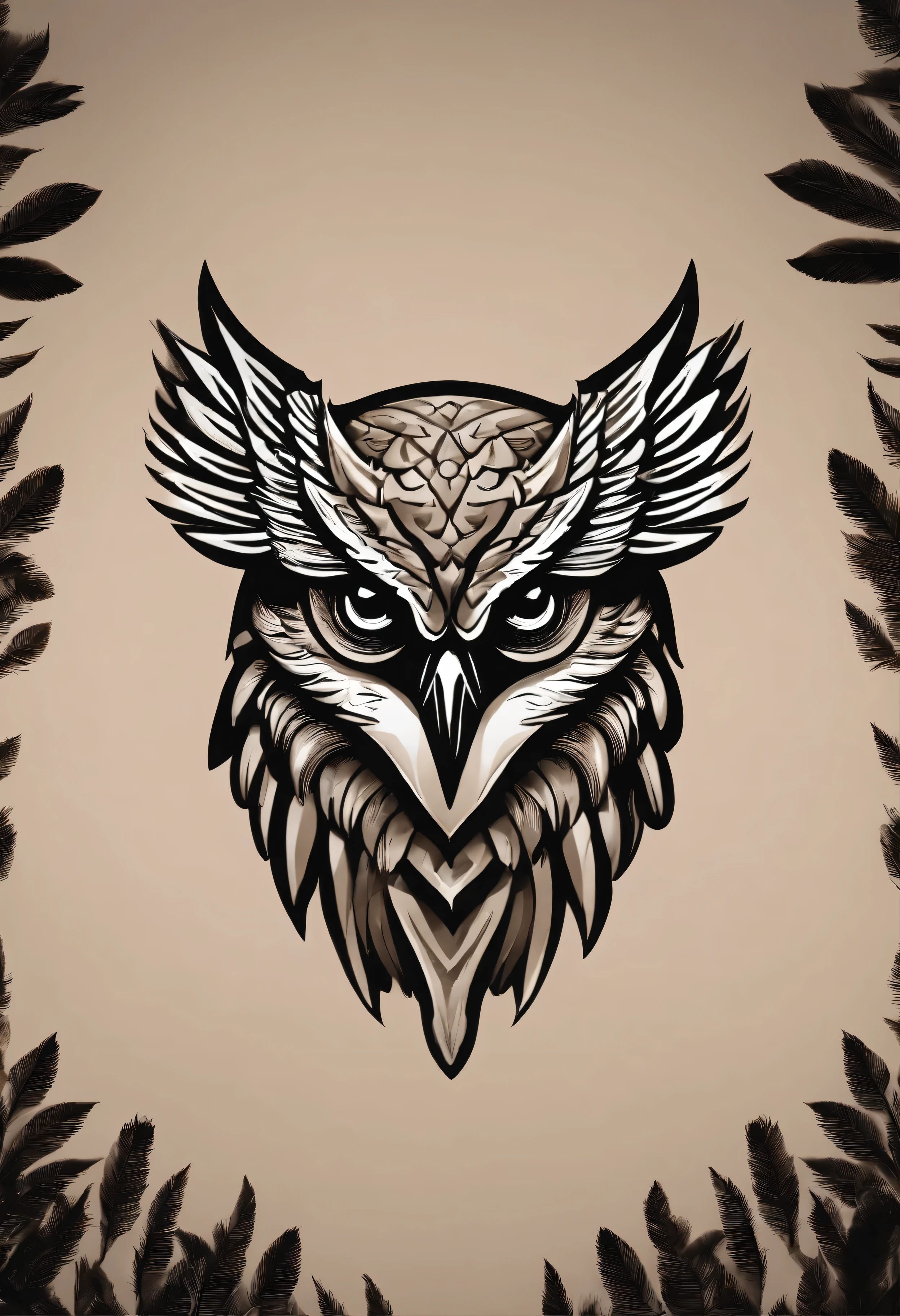 Logo for men's clothing brand related Owl emblem for men's designer clothing brand in excellent quality spectacular designer well detailed modern excellent quality Full HD 9k and natural lighting