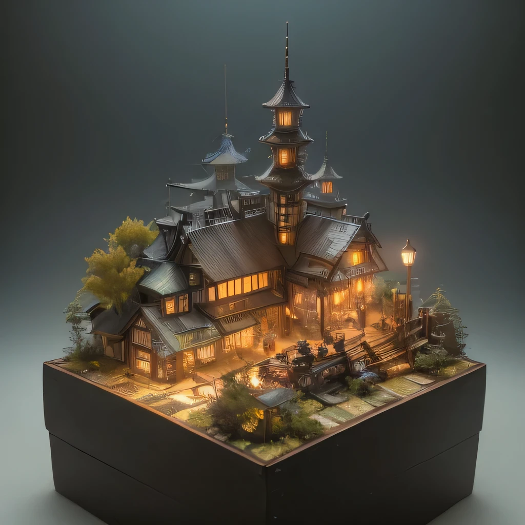 6558年Lunar soil realistic model, (bifurcation, original photo, best quality, masterpiece:1.4),SteampunkCyberpunk6820 City,(CyberpunkLunar soil light:1.3), Lunar soil (related to land),(in a small nature box:1.3),Isometric, small nature, landscape on foundation,landscape,