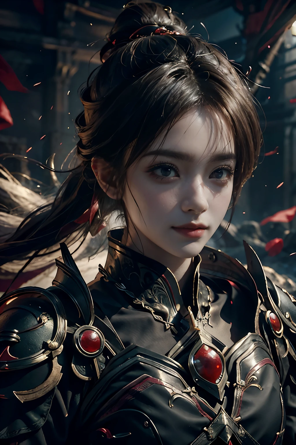 Game art，The best picture quality，Highest resolution，8K，(A bust photograph)，(Portrait)，(Head close-up:1.5)，(Rule of thirds)，Unreal Engine 5 rendering works， (The Girl of the Future)，(Female Warrior)， 
20岁少女，((Hunter))，An eye rich in detail，(Big breasts)，优雅高贵，冷漠，勇敢的，
（Medieval-style fur combat clothing，Glowing magic lines，Fur clothing with rich details），Medieval Lady Knight，Medieval ranger，
拍照姿势，简单背景，Movie lights，Ray tracing，Game CG，((3D Unreal Engine))，oc渲染反射纹