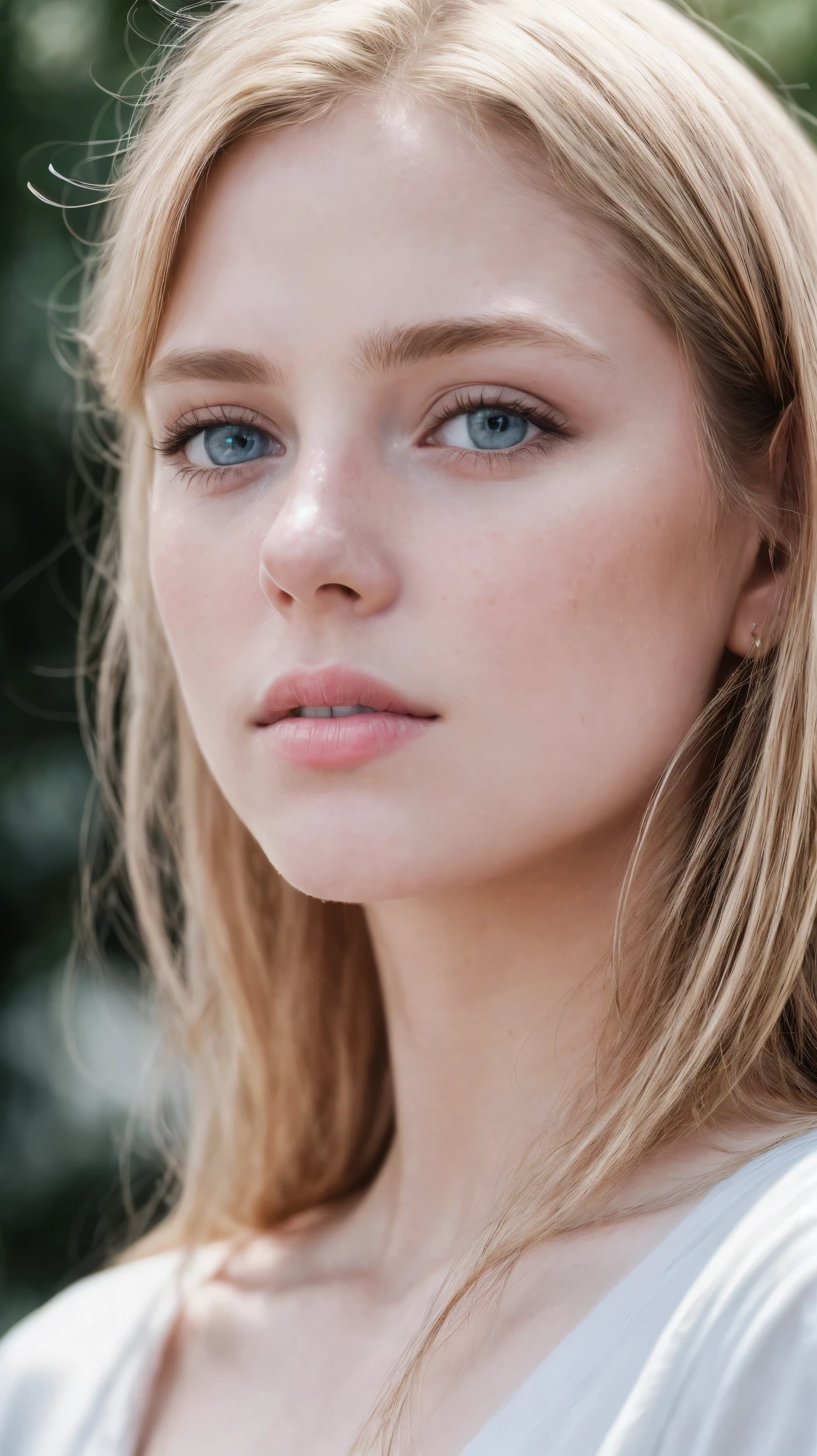 angel, armor gold , dress white, (masterpiece, best quality, high resolution:1.4), 1girl, angel, skin pores texture, Hair blonde,HD , Photography, movie, cinematic, full Body, Realistic, (8k, RAW photo, best quality, masterpiece:1.2), (realistic, photo-realistic:1.33), best quality, detailed dark blue eyes , detailed pupil,cute,natural lighting, depth of field, film grain, wrinkled skin, blush,sharp, detailed and realistic portrait of a woman ,(freckles:0.5) , inside, wearing a white t shirt, staring at camera, chapped lips, soft natural lighting, portrait photography, magical photography, dramatic lighting, photo realism, ultra-detailed, intimate portrait composition, Leica 50mm,