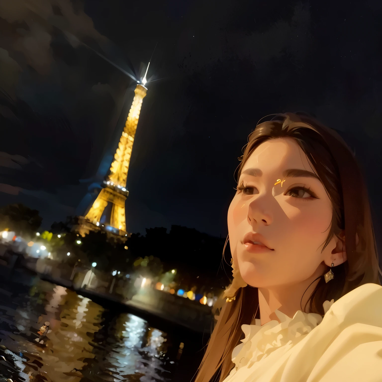 araffe woman standing In front of the Eiffel Tower At night, with eiffel view, In front of the Eiffel Tower, in paris, photo Captured on 2 0 2 0, At night, At night!, at At night, Captured on 2 0 2 0, At night!!, profile image, profile photo, Bae Suzy, france trip, blackpink joshi , anime , illust , kiss , 