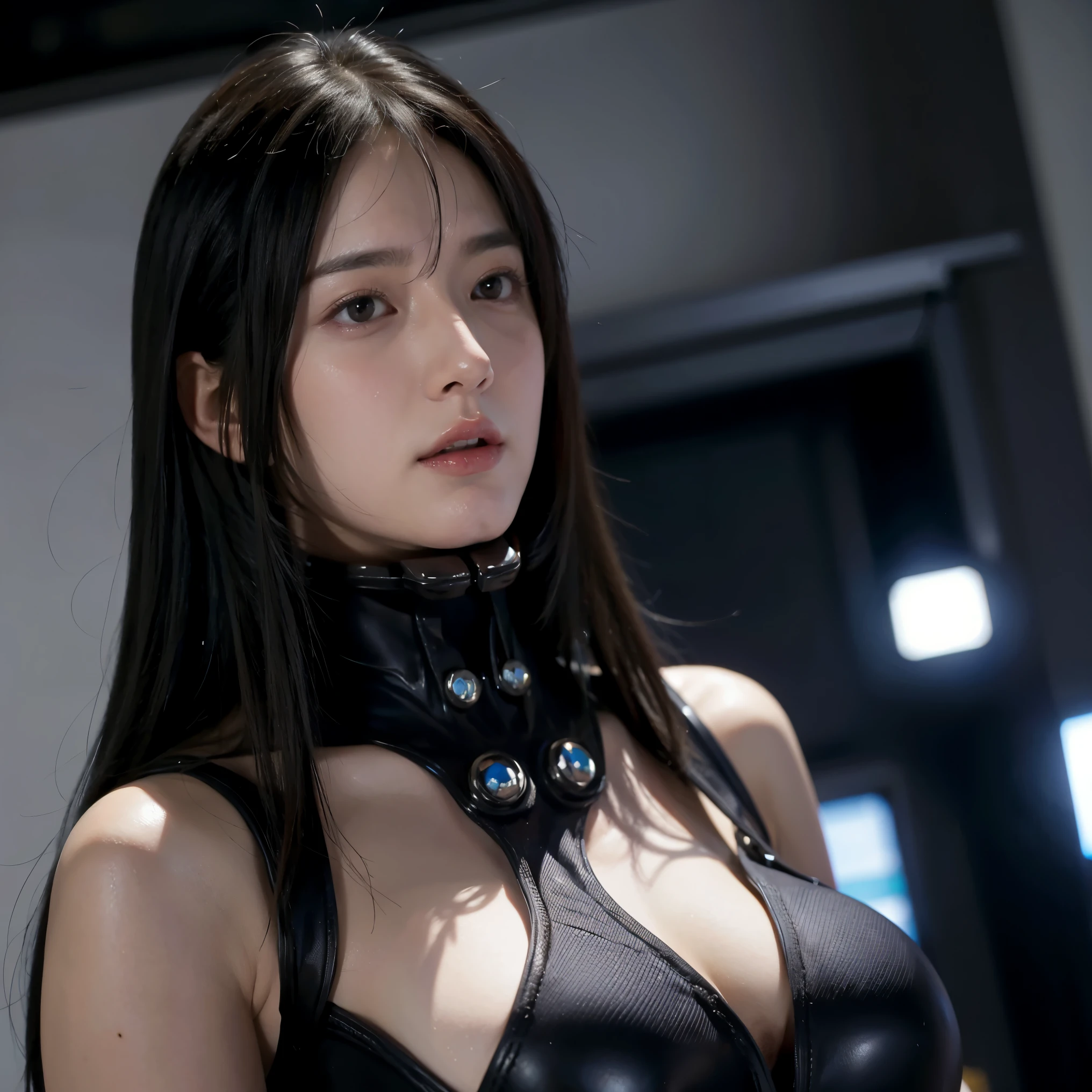 Reika Shimohira、GANTZ、Reika Shimohira、beautiful face、1 girl、big breasts、elegant adult woman、beautiful woman、GANTZ suit、outstanding style、front、No exposure