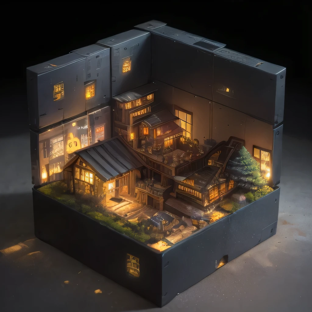 6558年Lunar soil realistic model, (bifurcation, original photo, best quality, masterpiece:1.4),SteampunkCyberpunk6820 City,(CyberpunkLunar soil light:1.3), Lunar soil (related to land),(in a small nature box:1.3),Isometric, small nature, landscape on foundation,landscape,